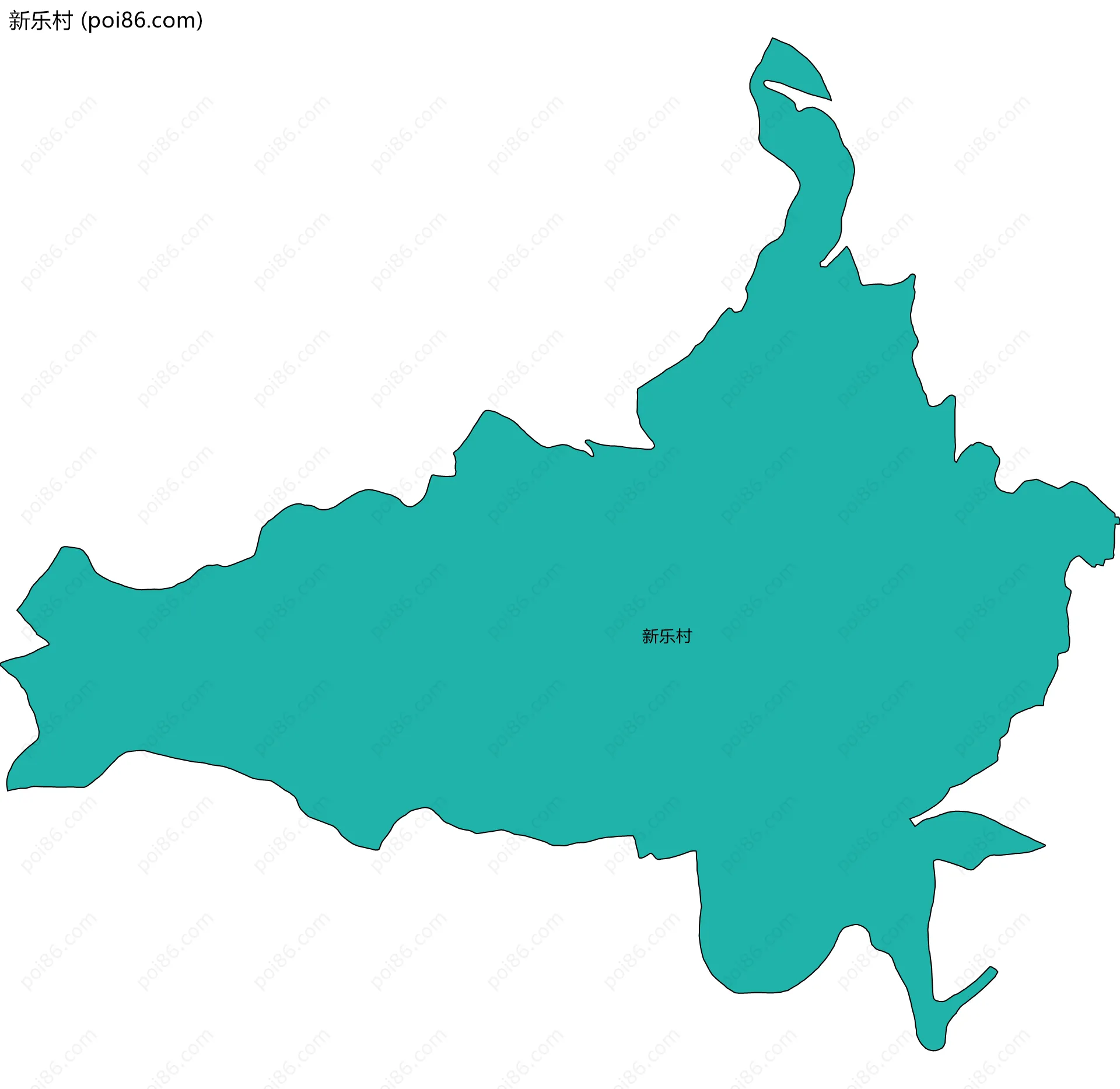 新乐村边界地图