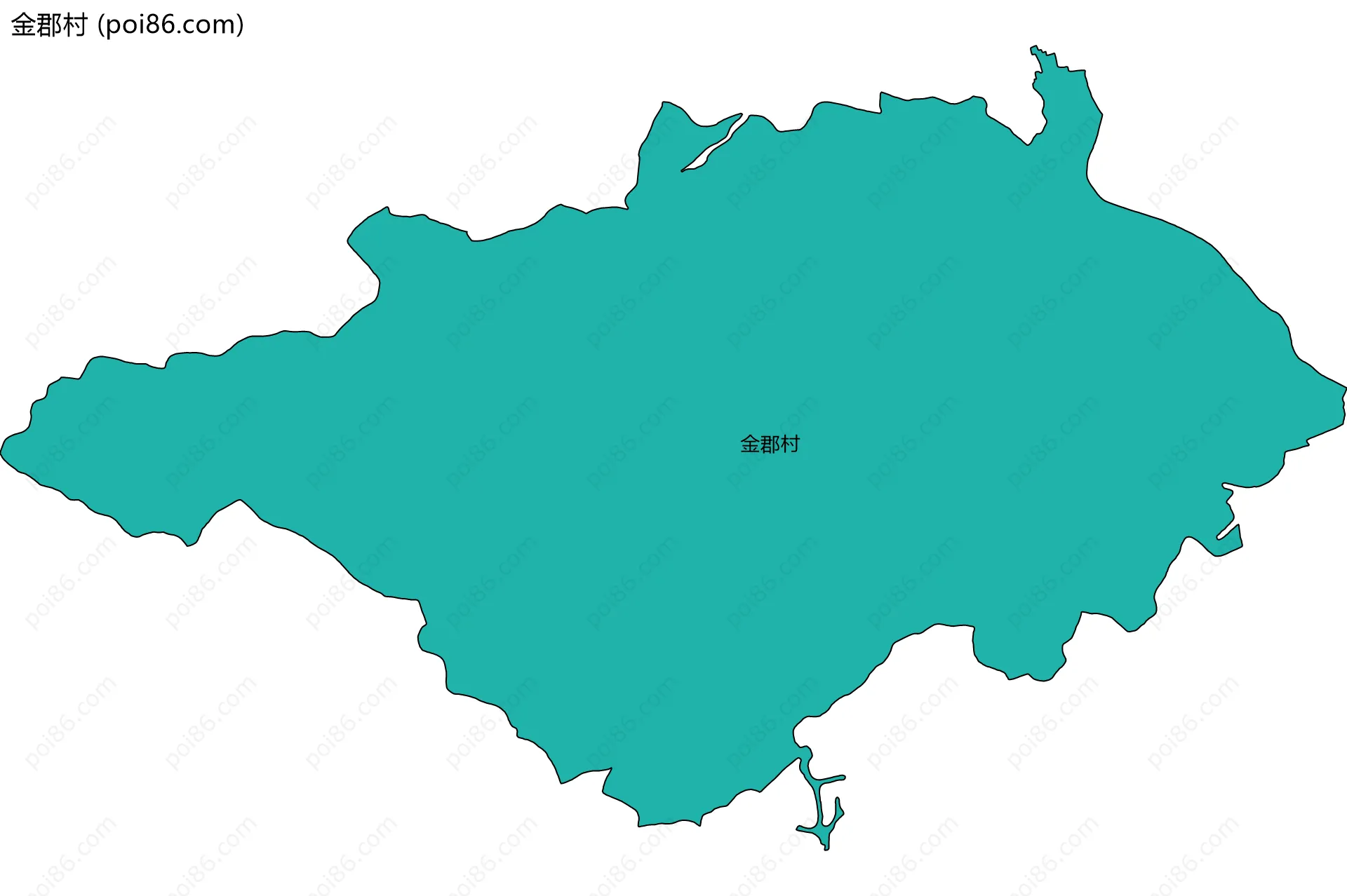 金郡村边界地图