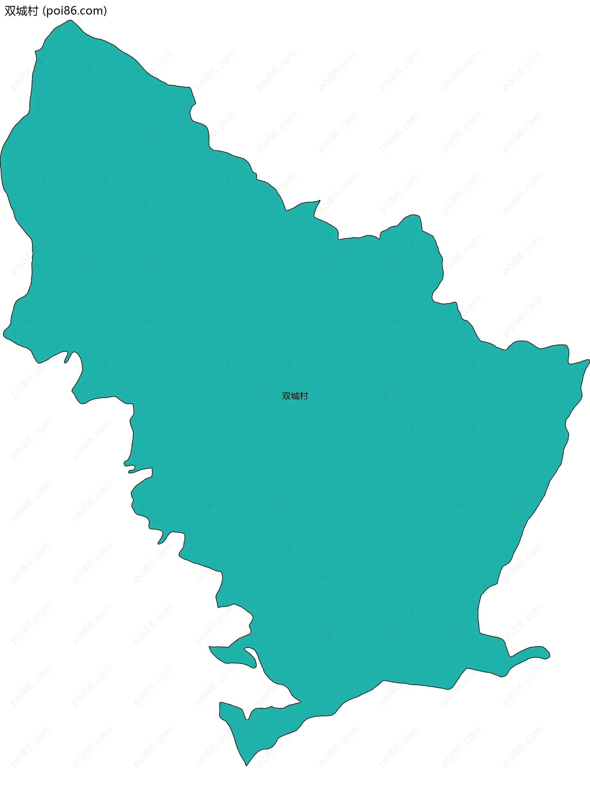 双城村边界地图