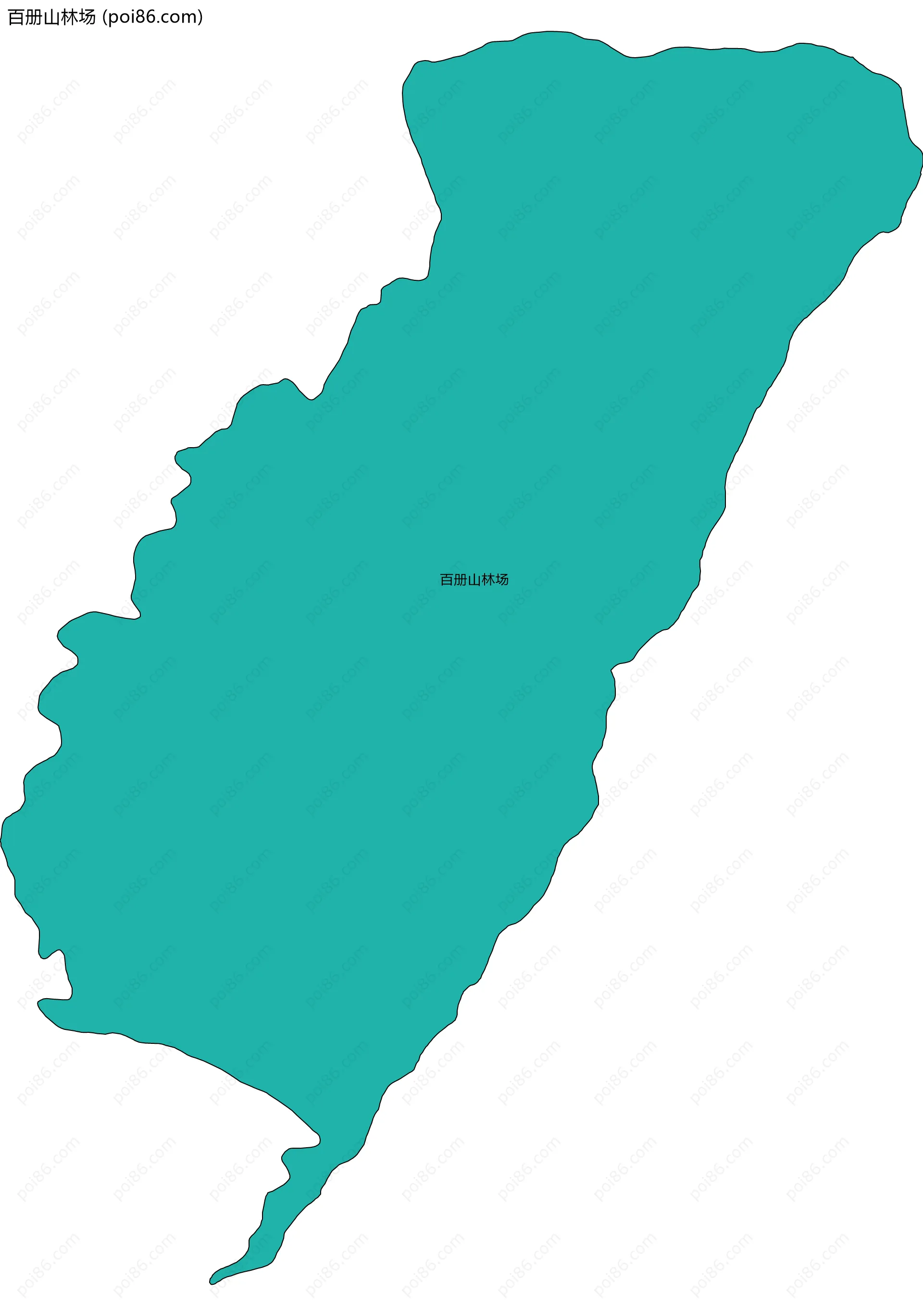 百册山林场边界地图