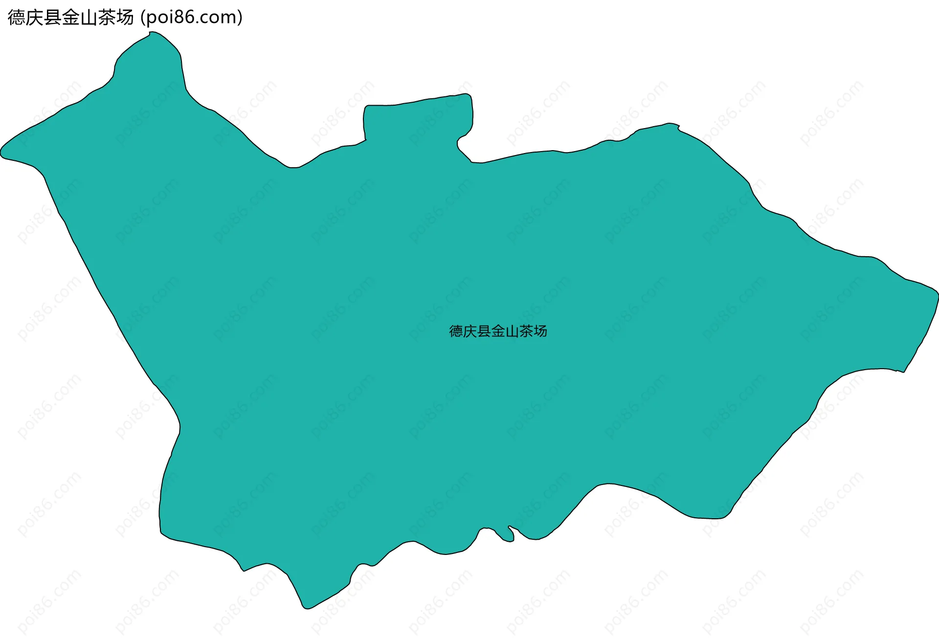 德庆县金山茶场边界地图