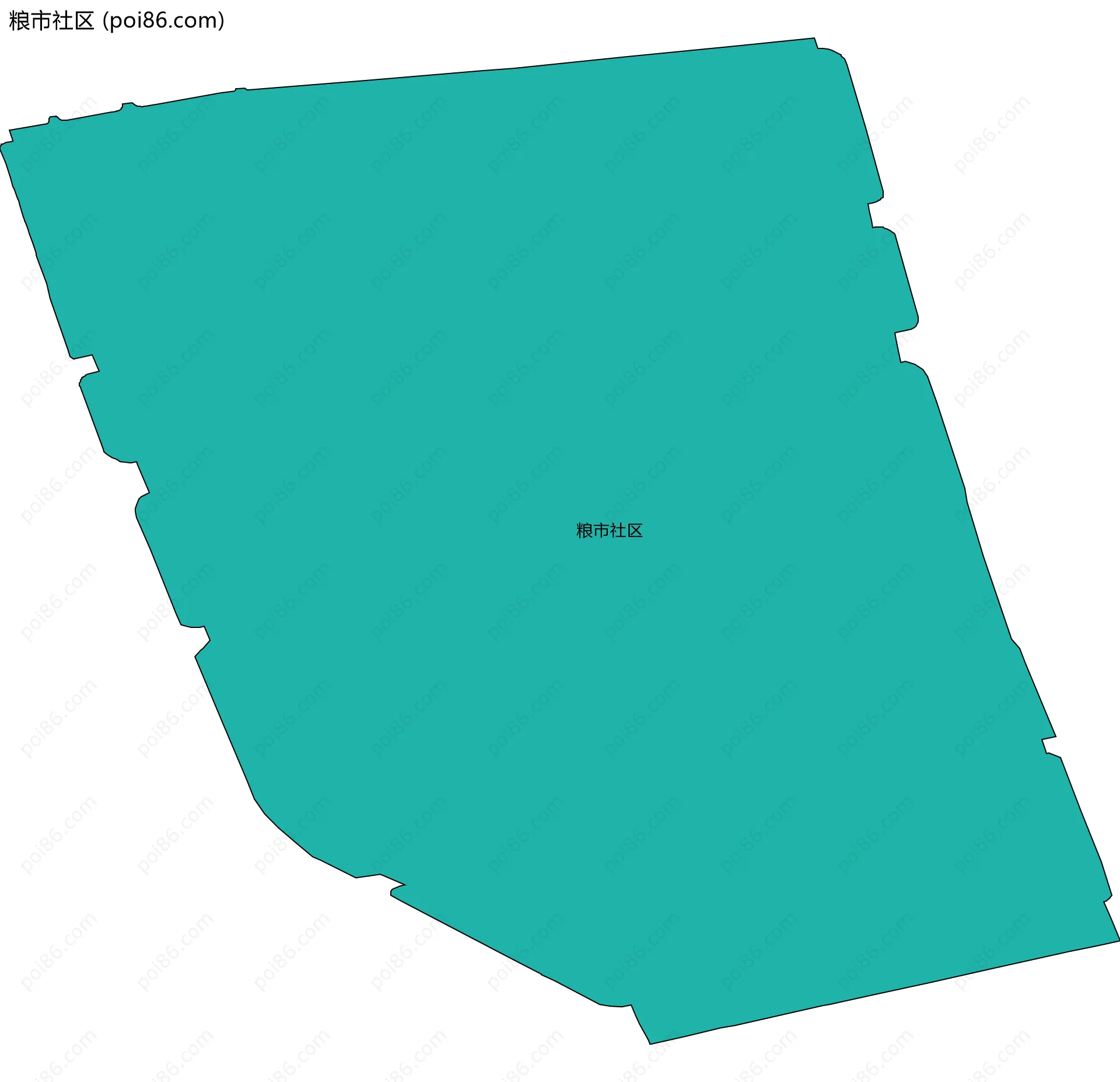 粮市社区边界地图