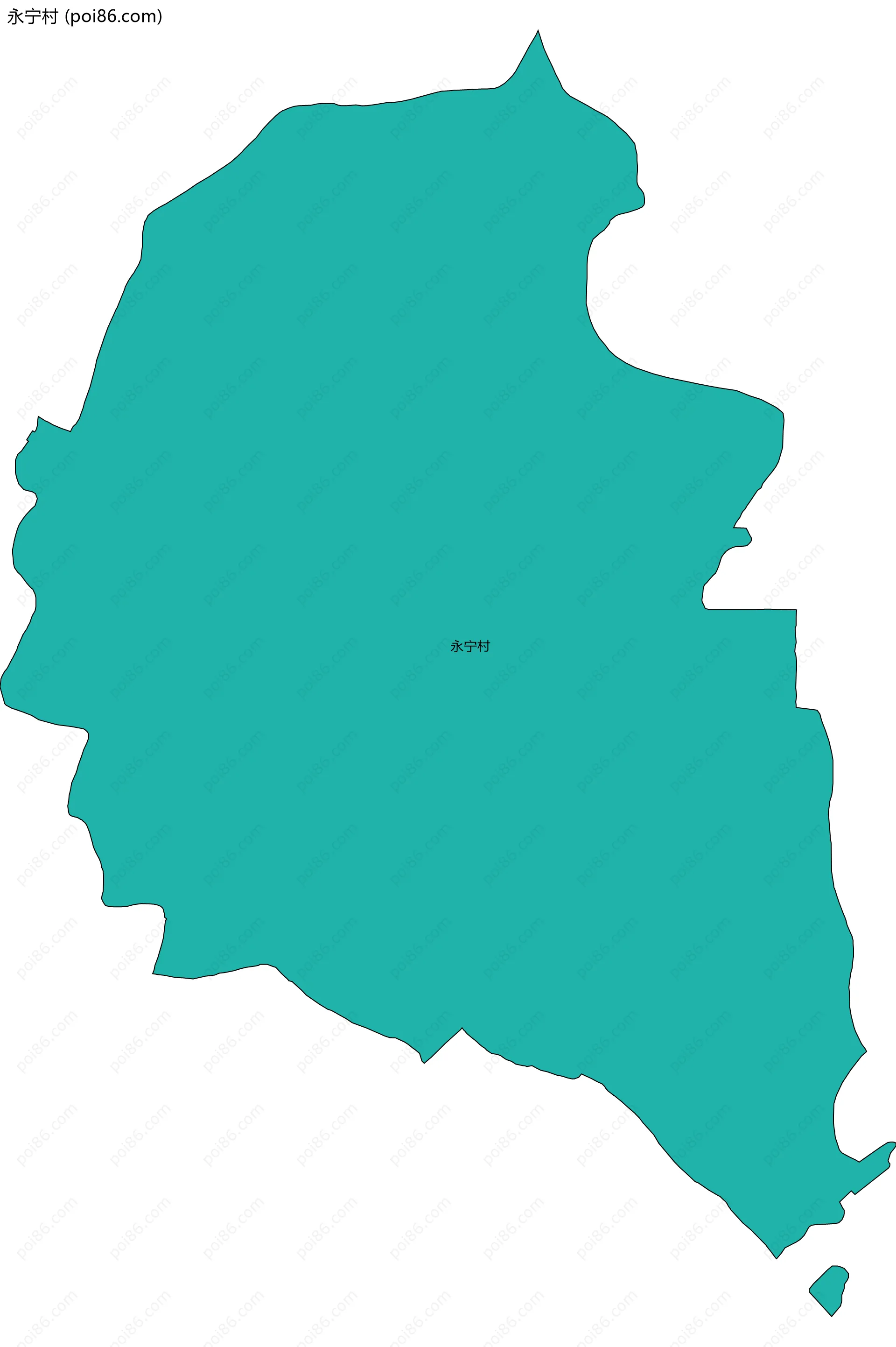 永宁村边界地图