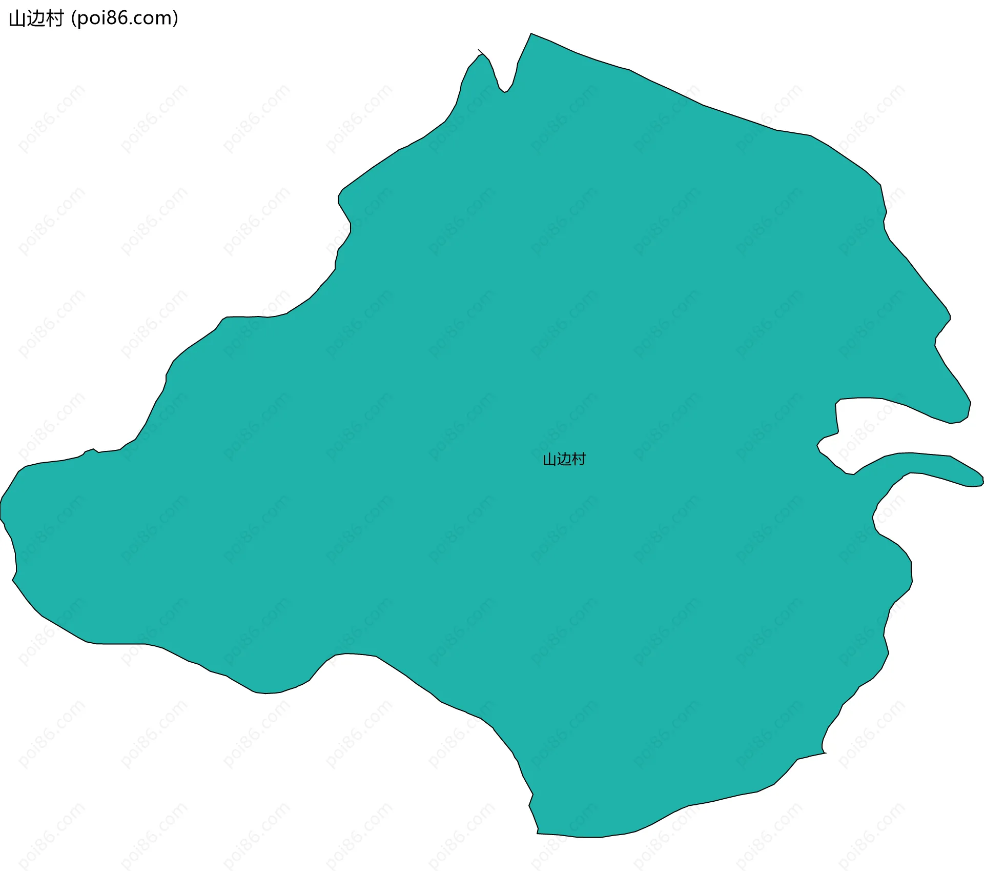 山边村边界地图