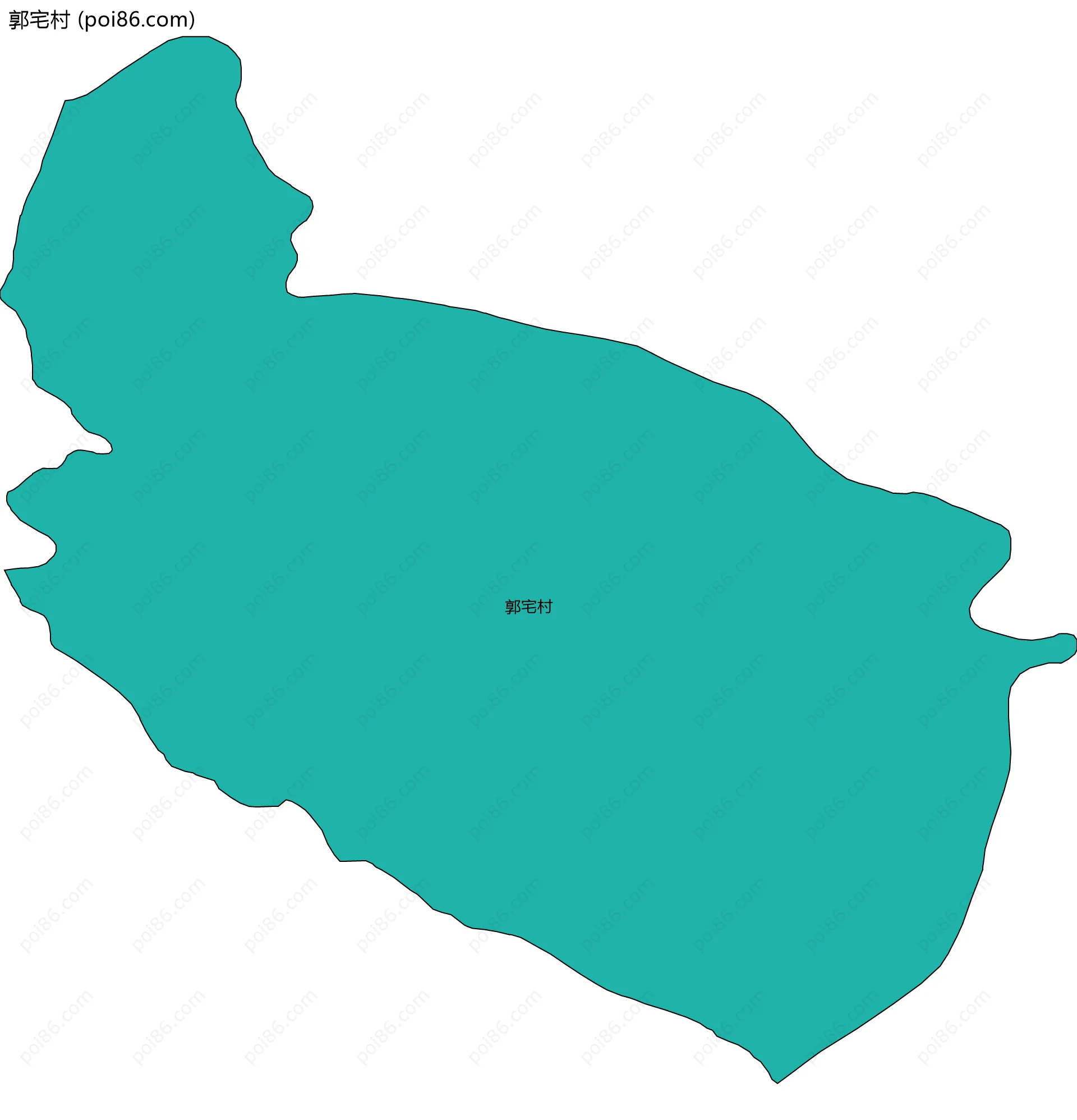 郭宅村边界地图