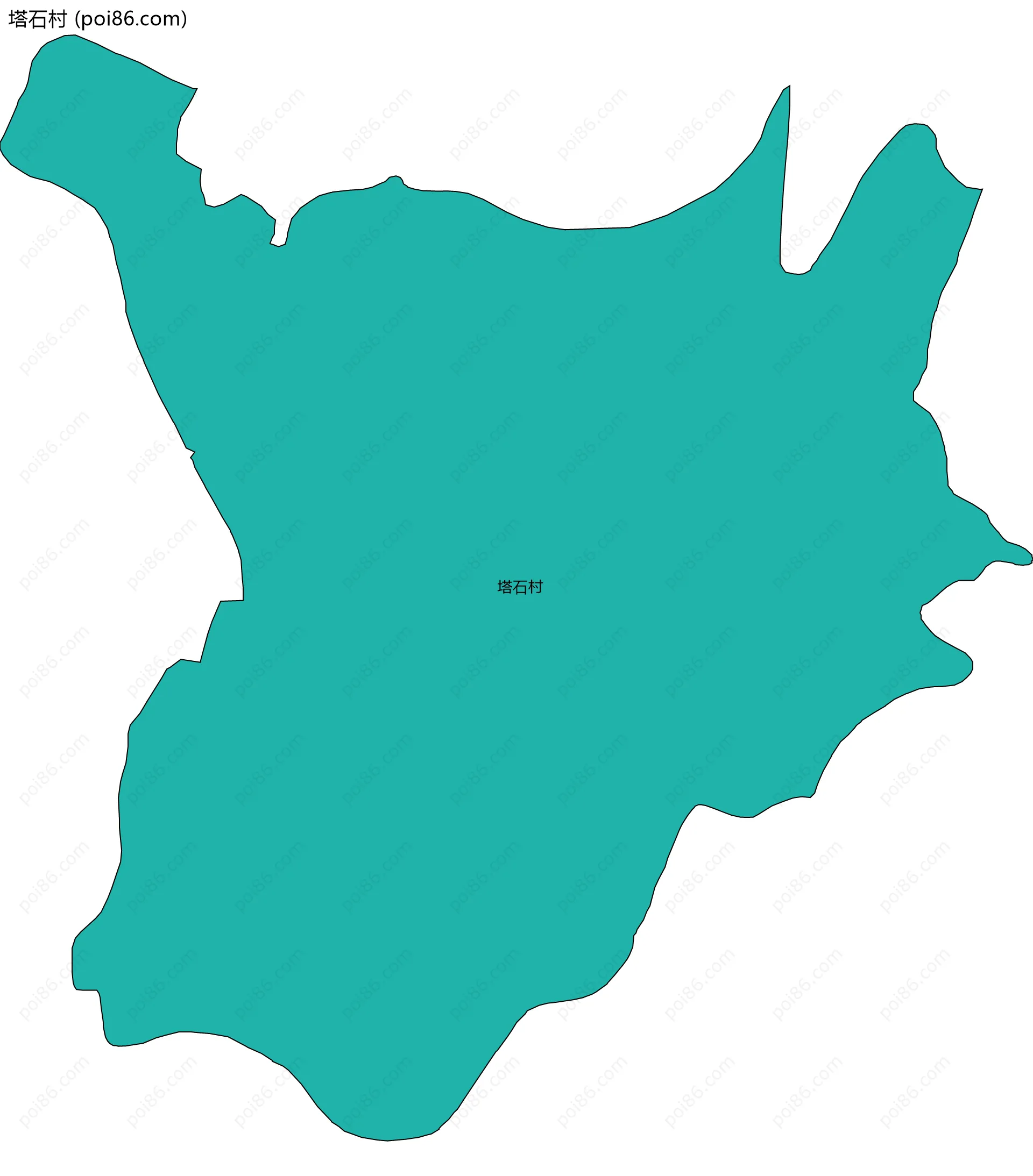 塔石村边界地图