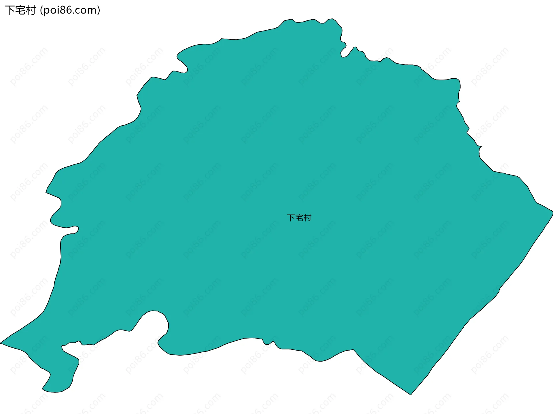 下宅村边界地图