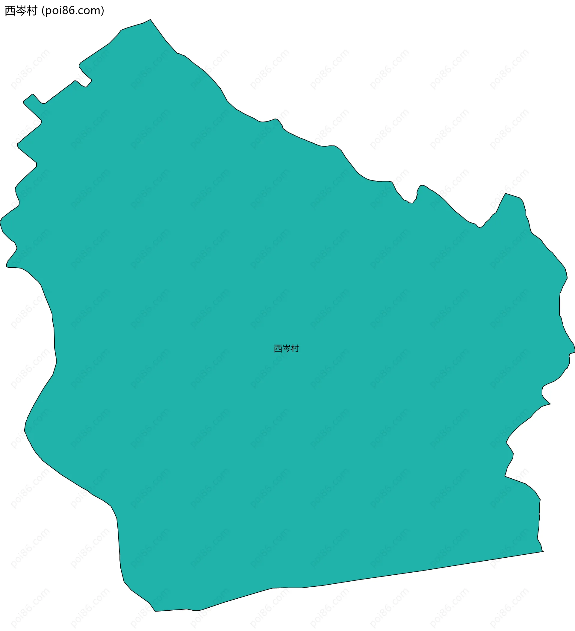 西岑村边界地图