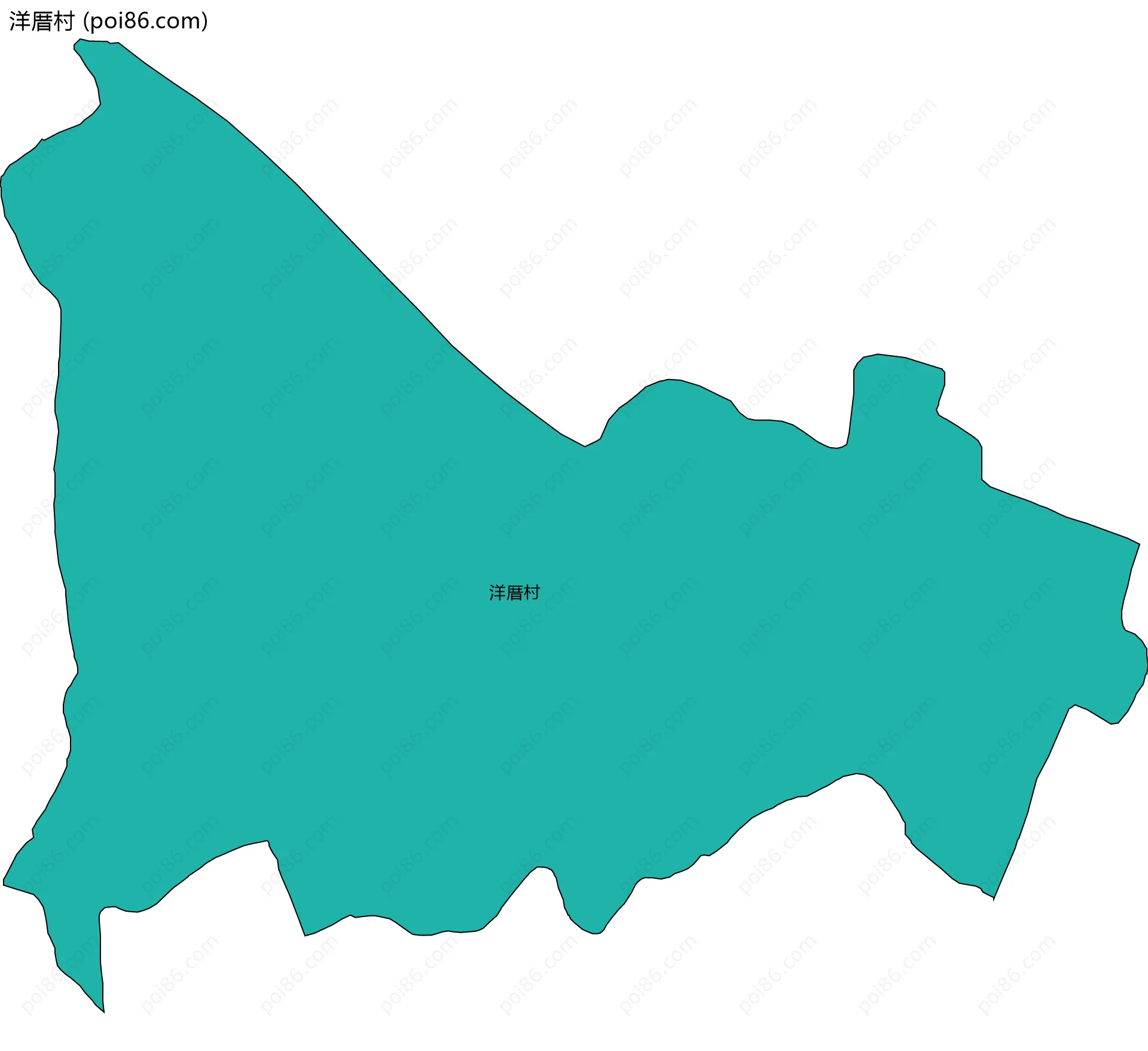 洋厝村边界地图