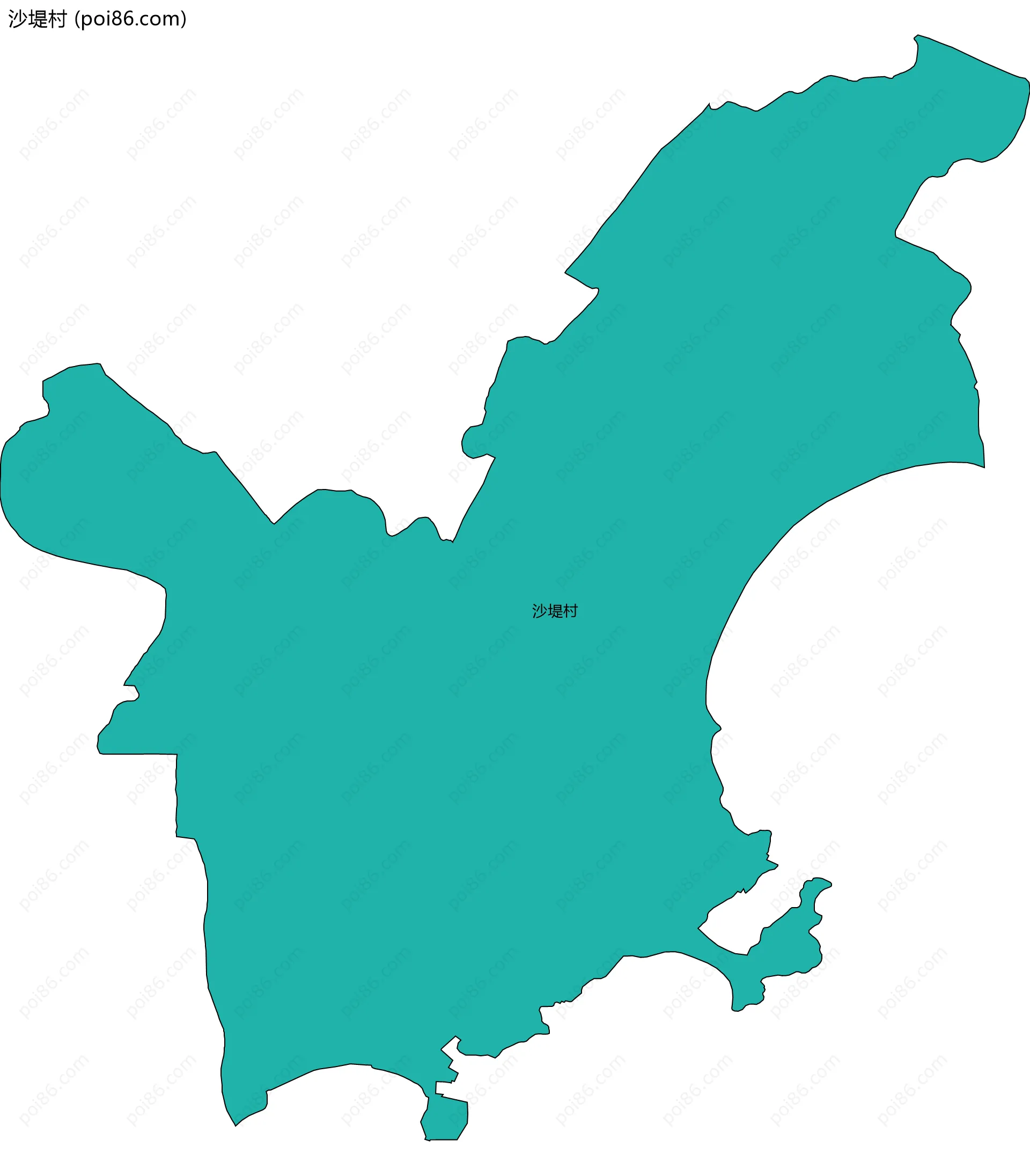 沙堤村边界地图