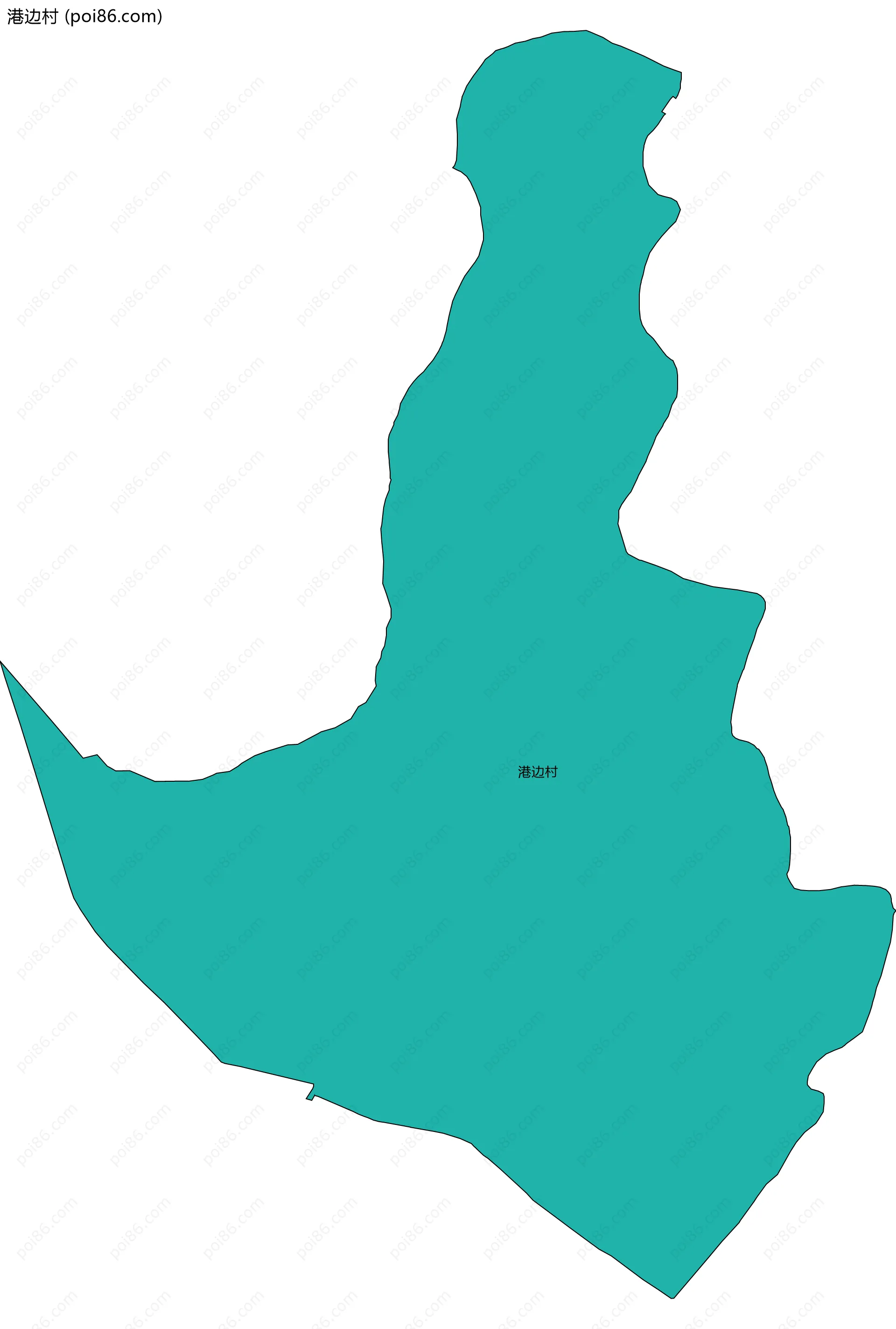 港边村边界地图