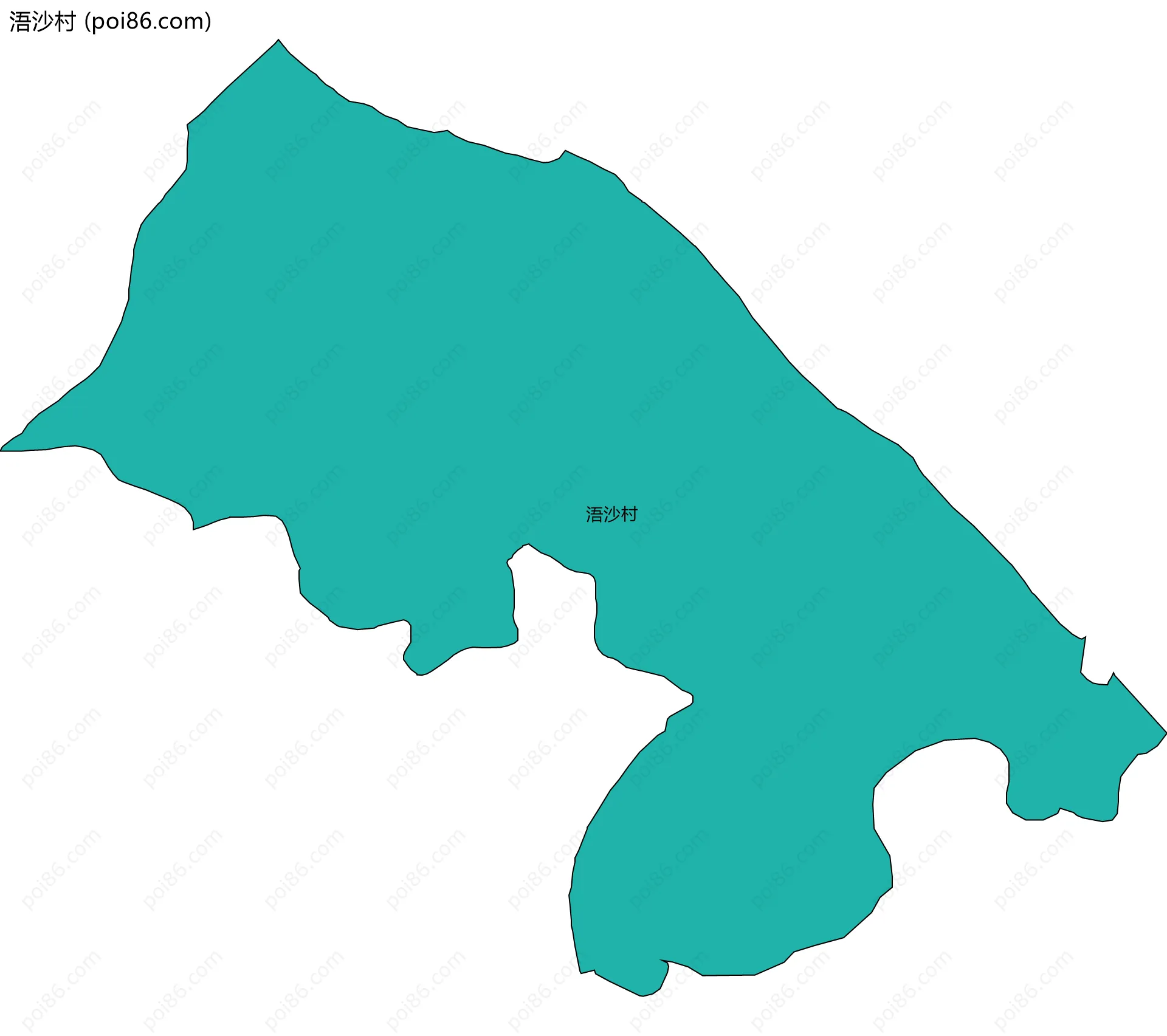 浯沙村边界地图