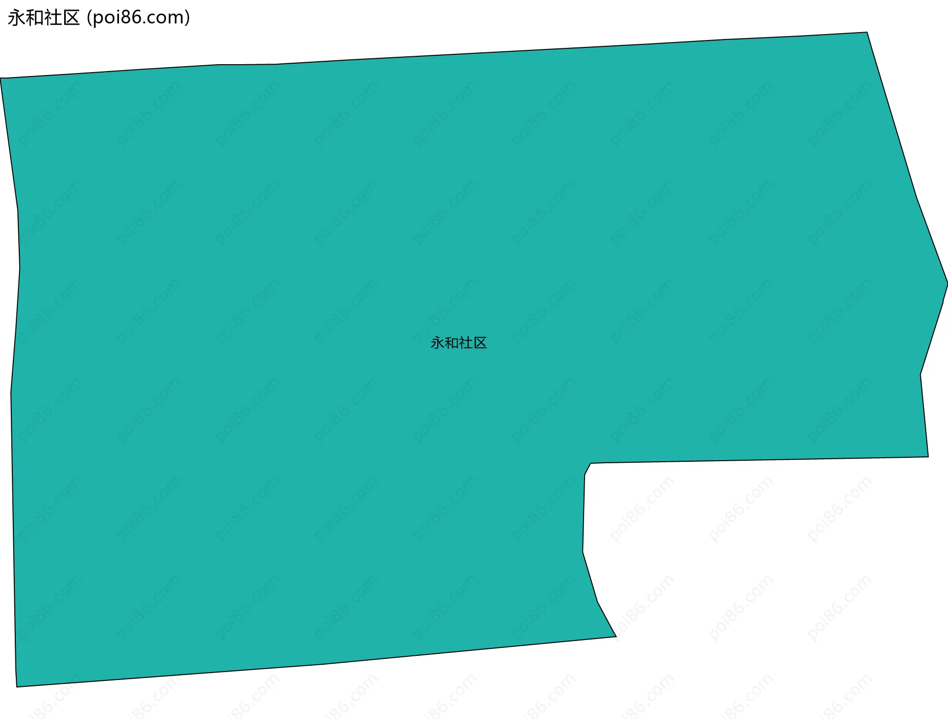 永和社区边界地图