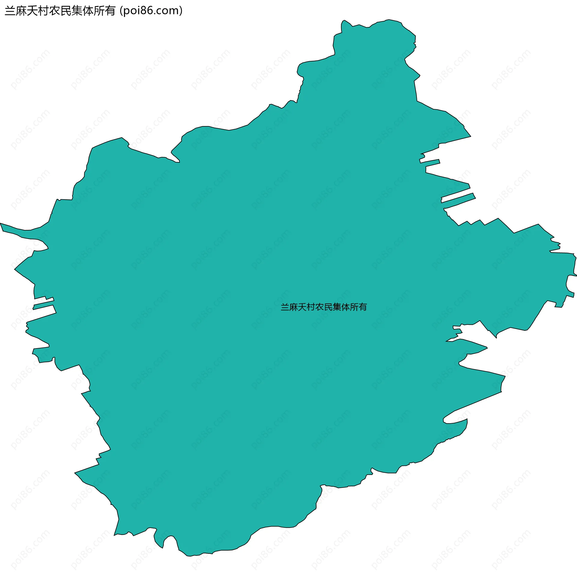兰麻夭村农民集体所有边界地图