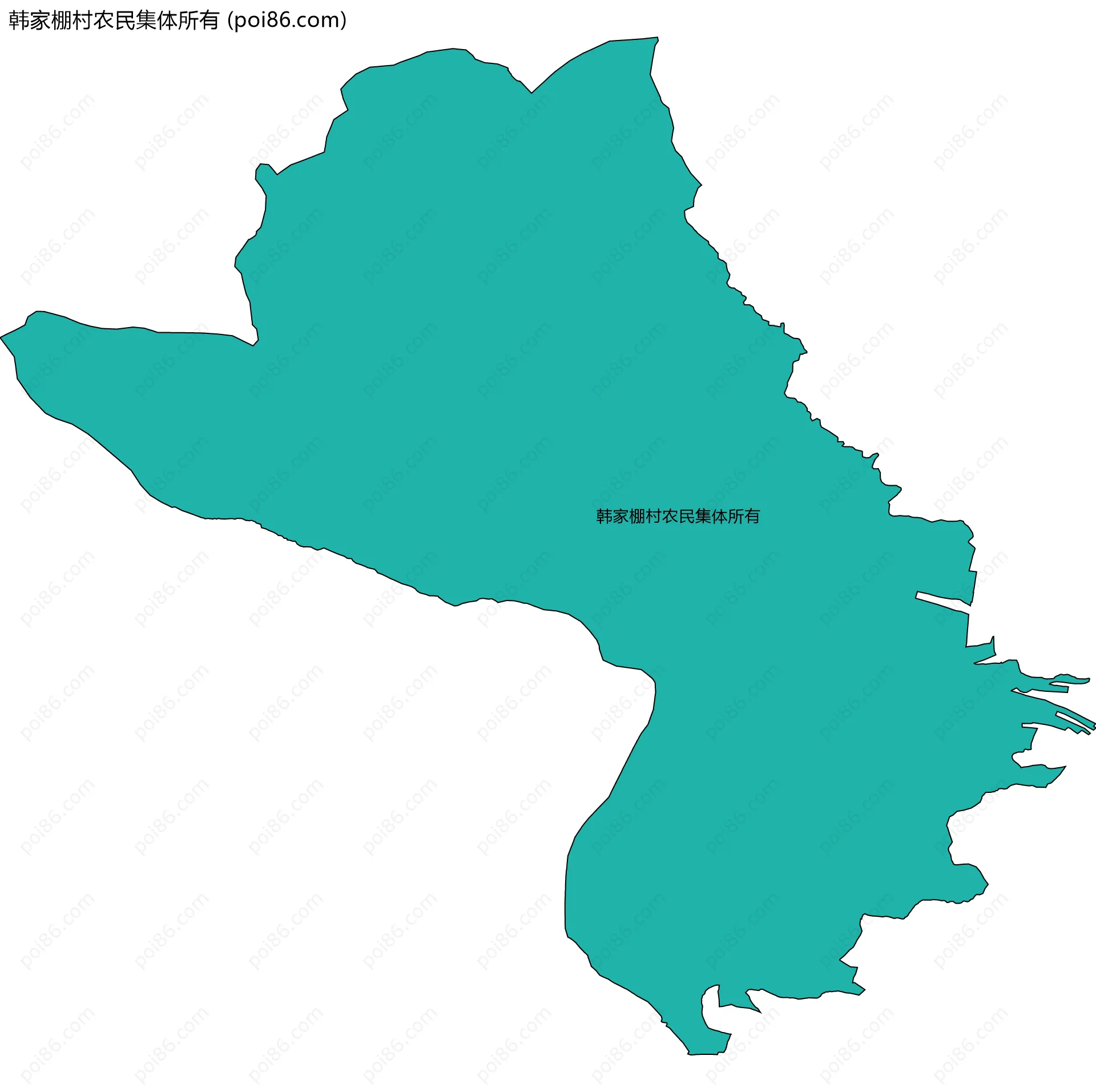 韩家棚村农民集体所有边界地图