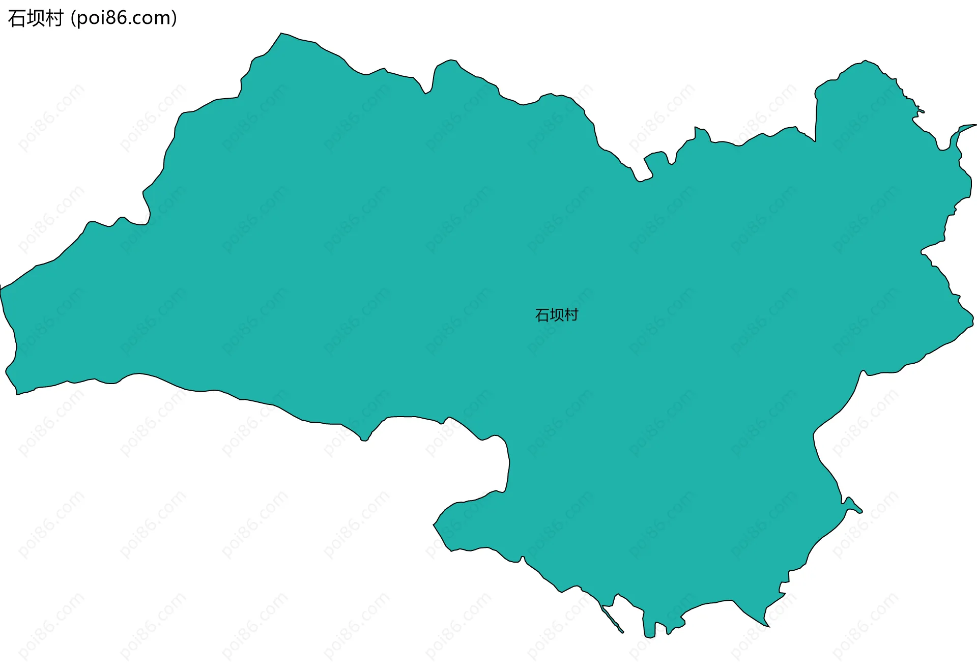 石坝村边界地图