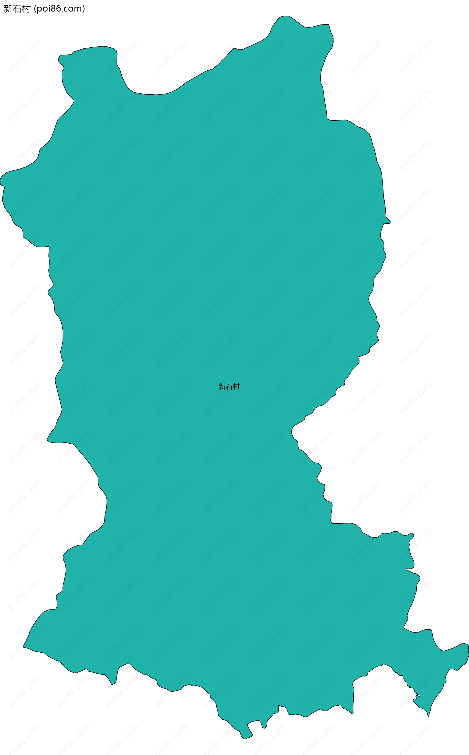 新石村边界地图