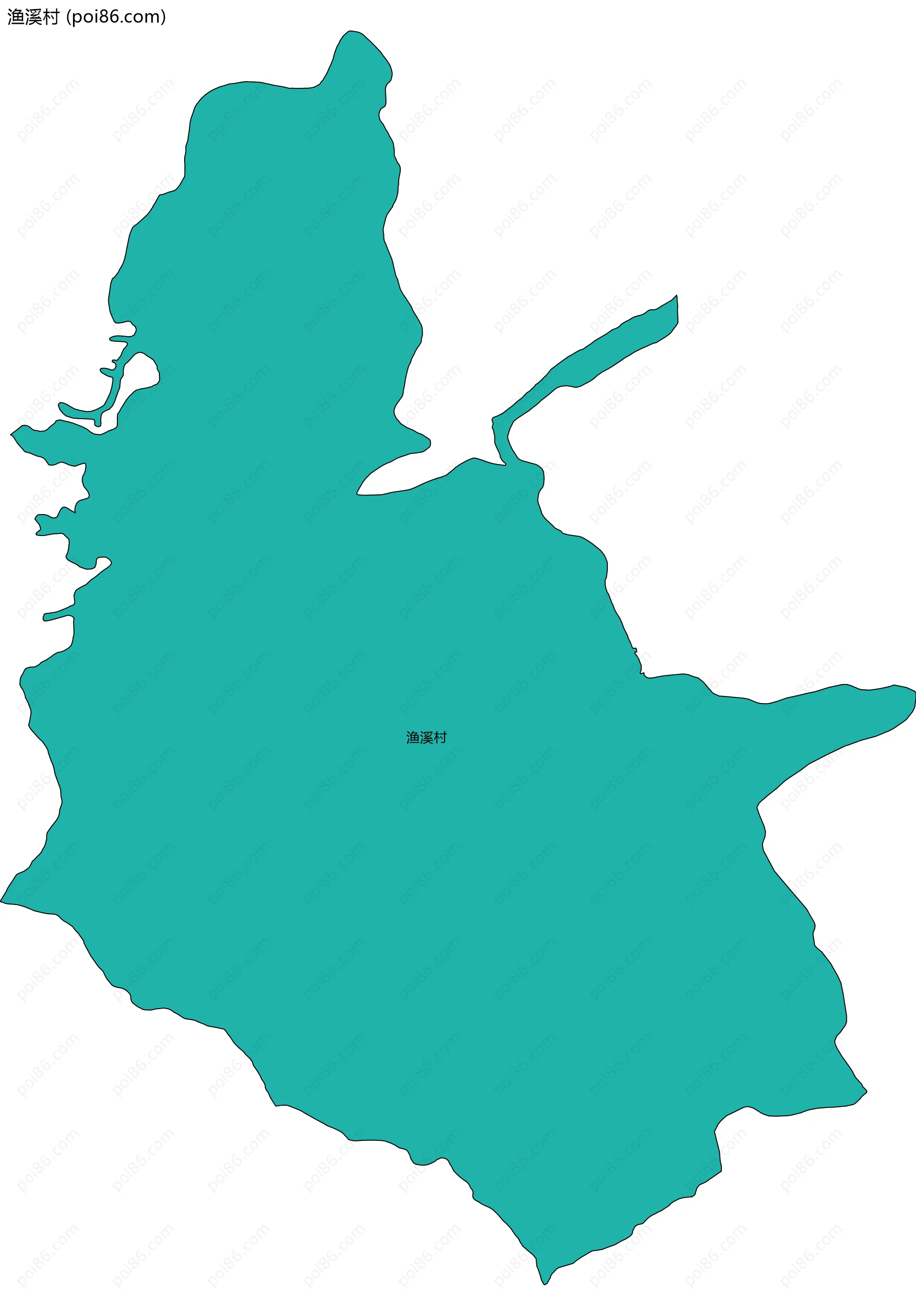 渔溪村边界地图