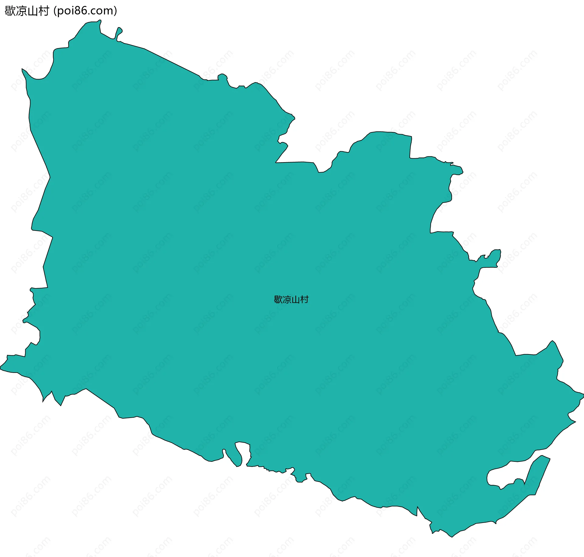 歇凉山村边界地图