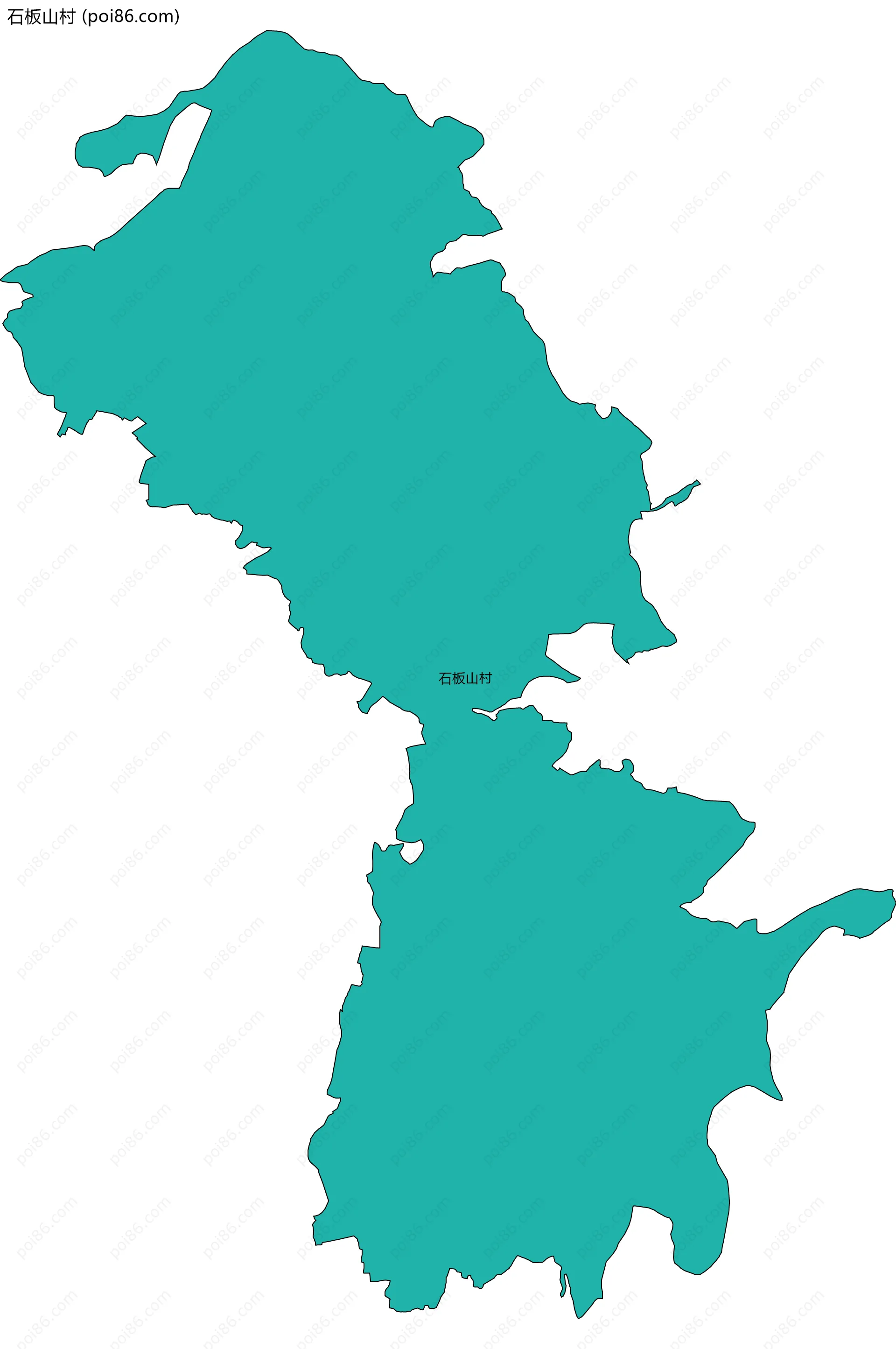 石板山村边界地图