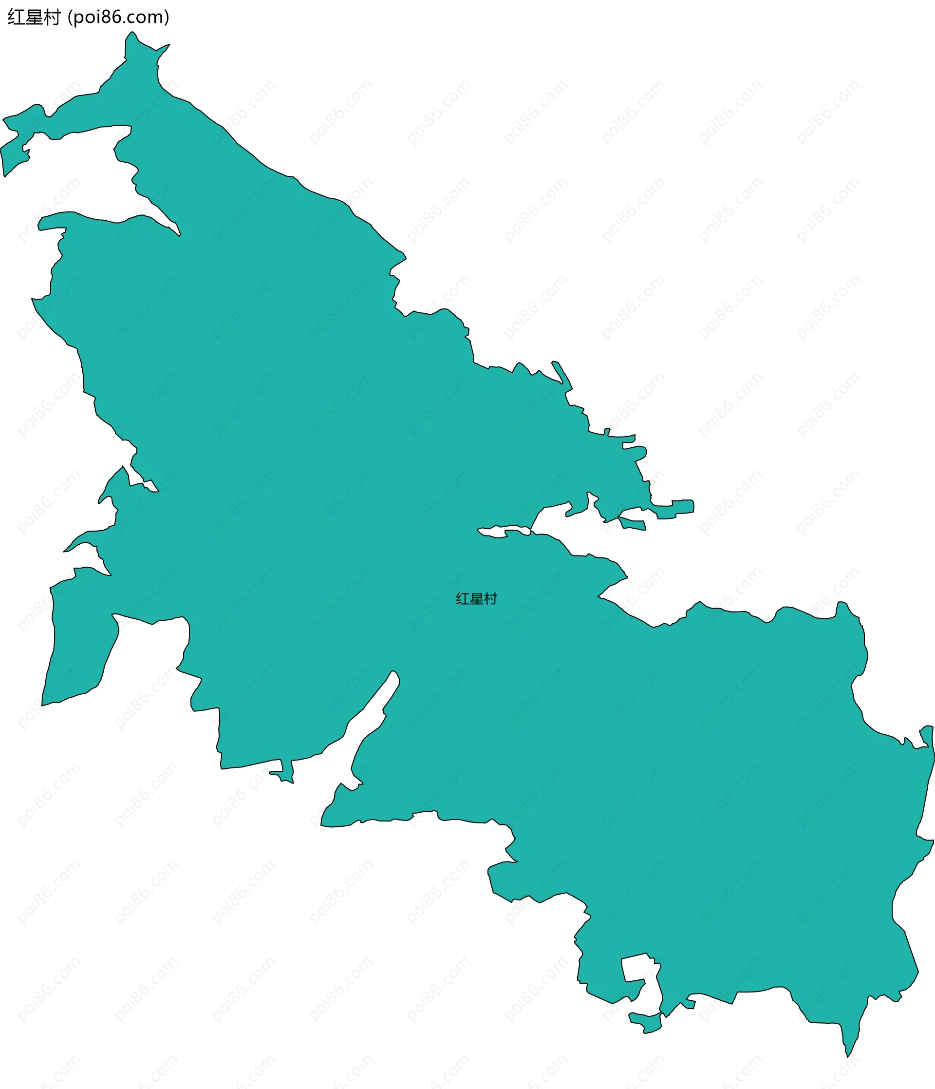 红星村边界地图