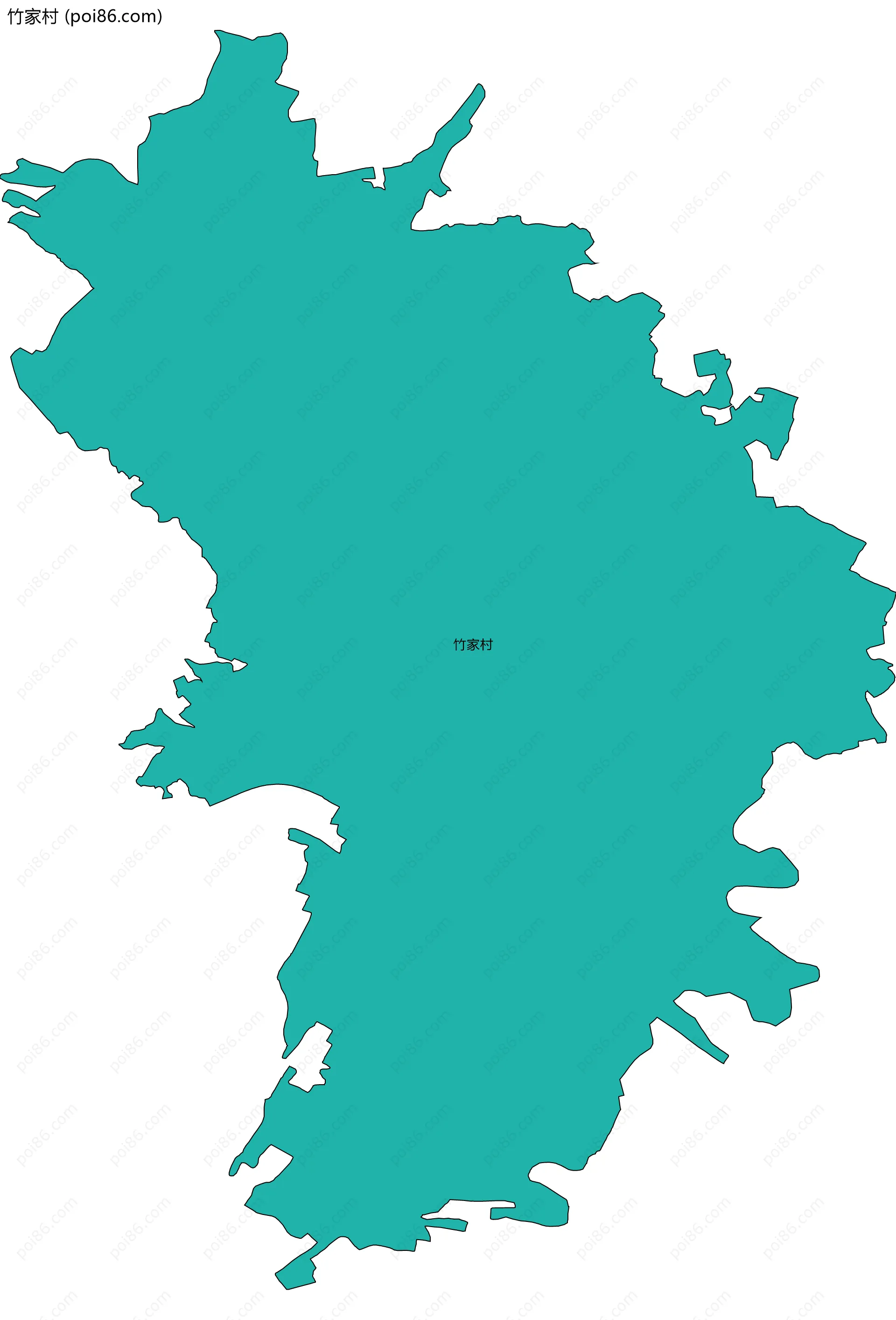 竹家村边界地图