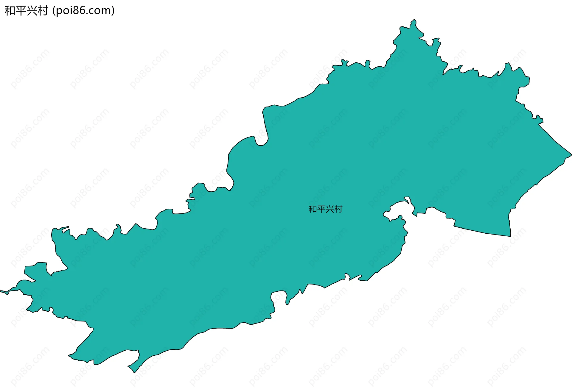 和平兴村边界地图