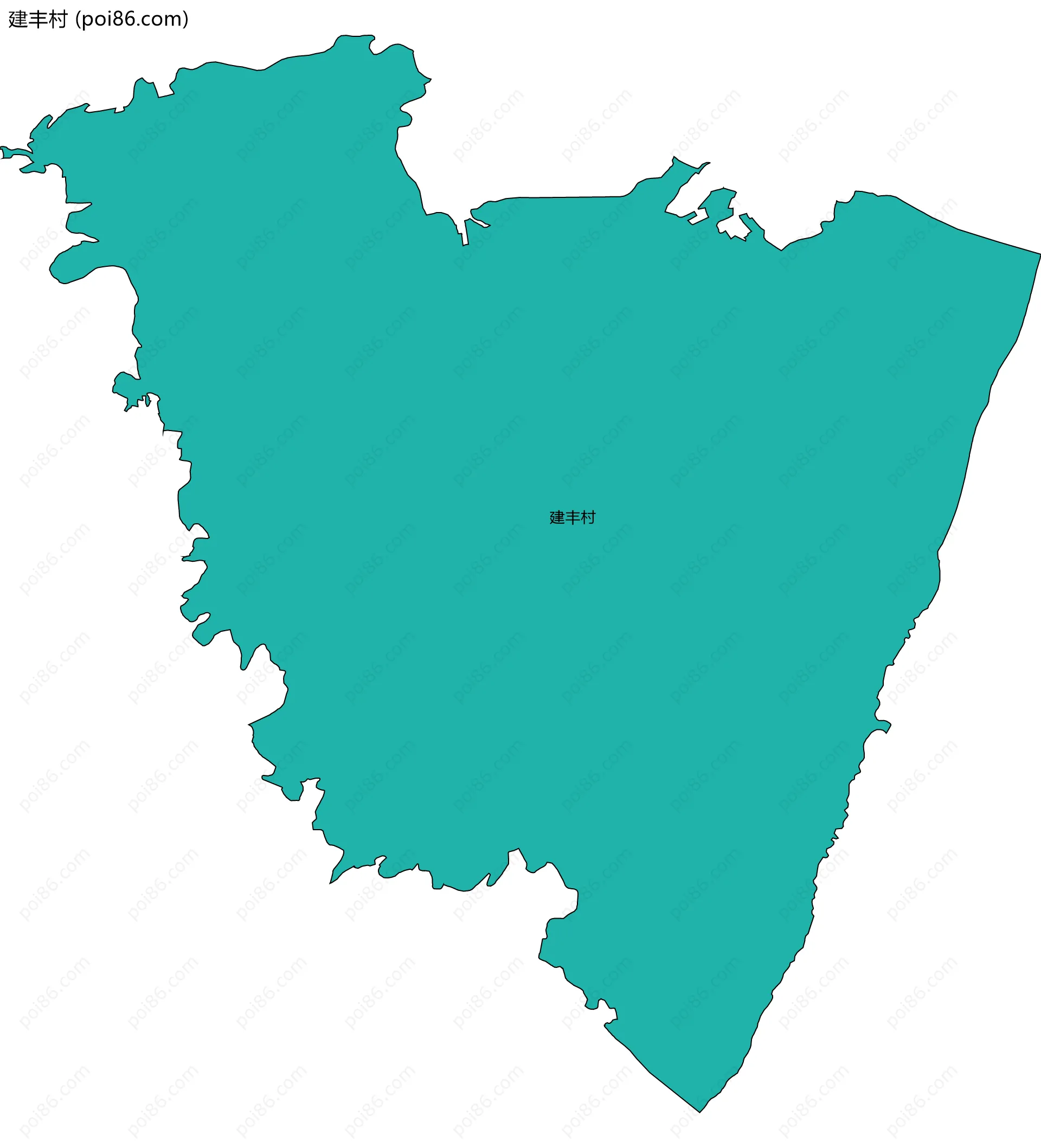 建丰村边界地图
