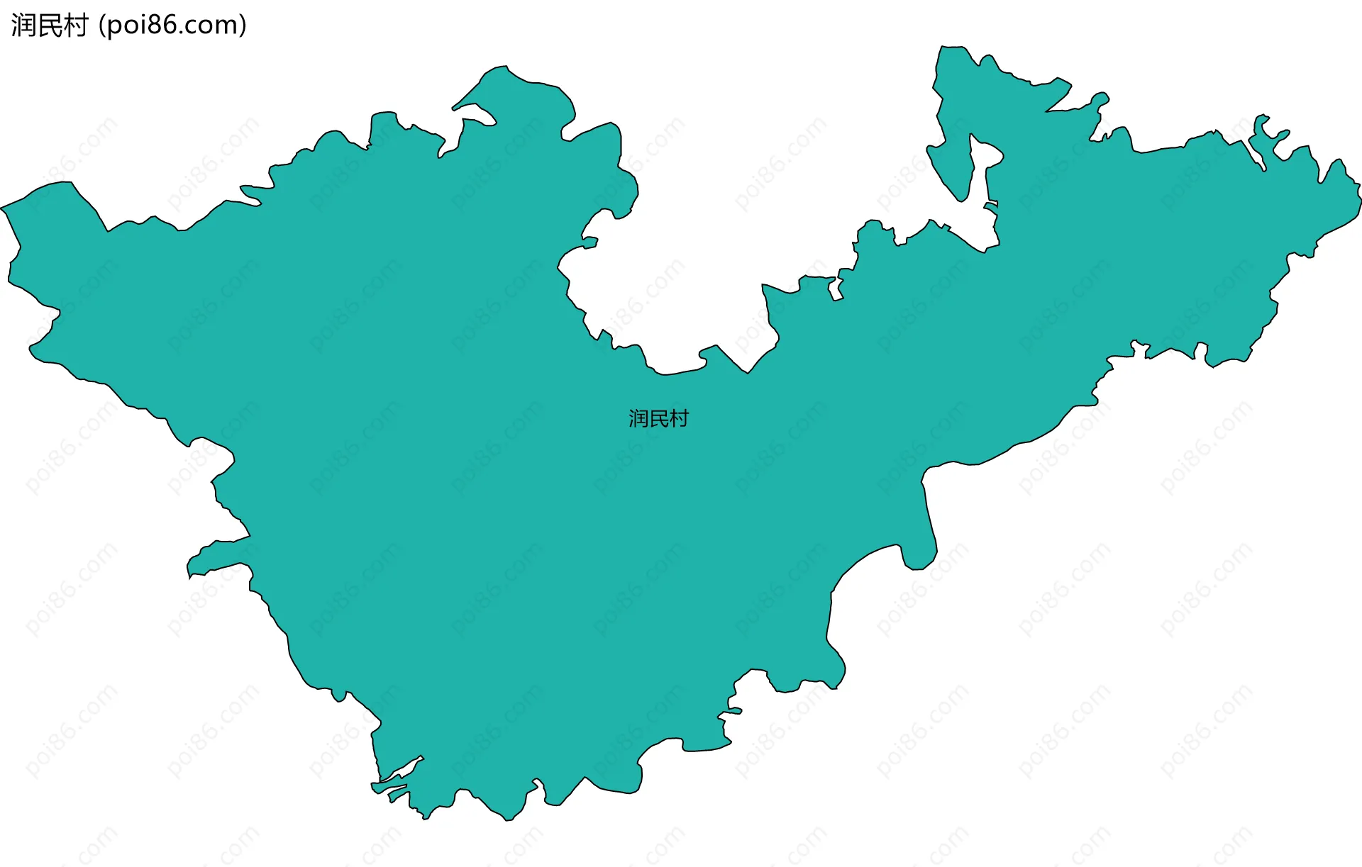 润民村边界地图