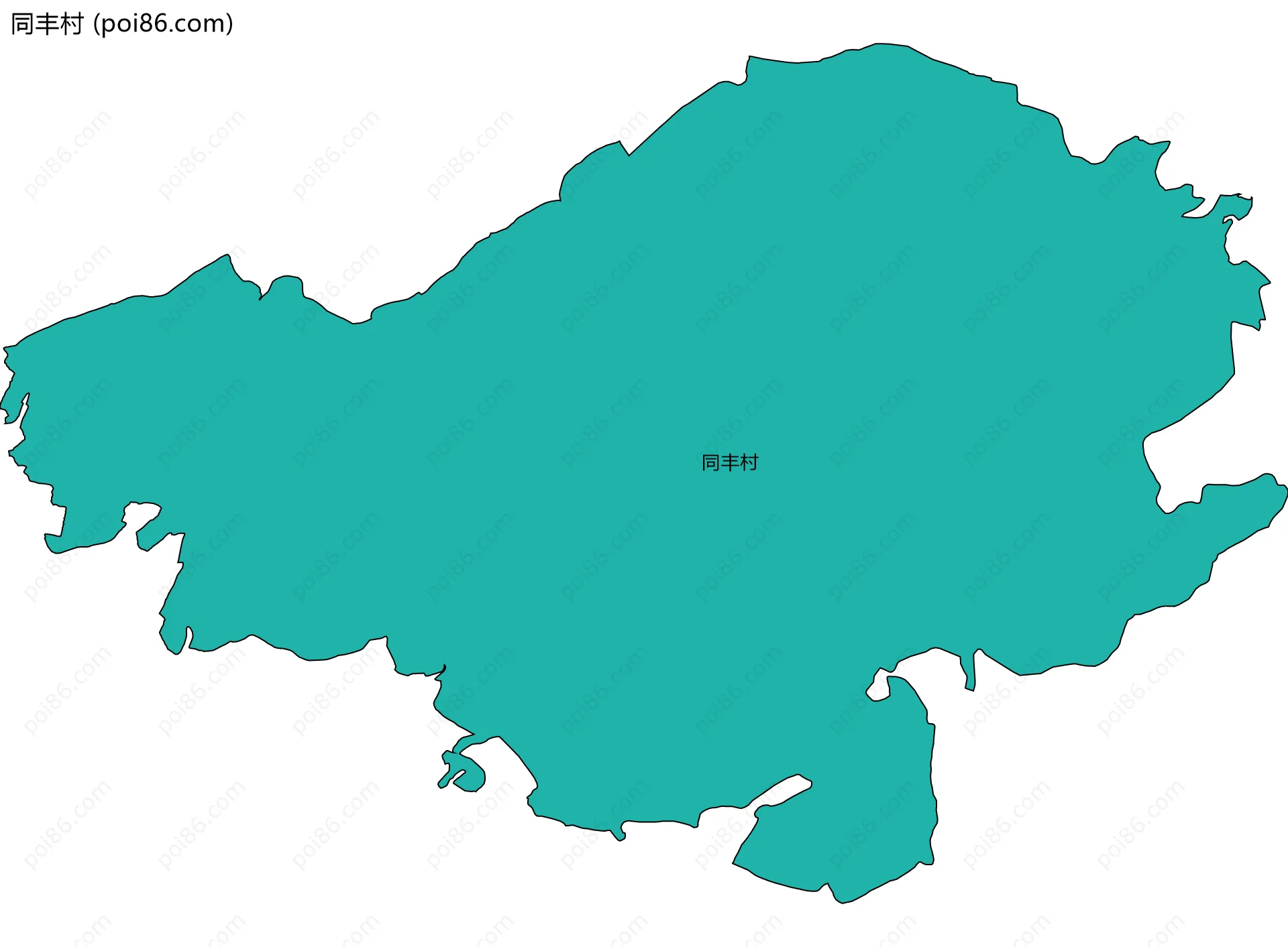 同丰村边界地图