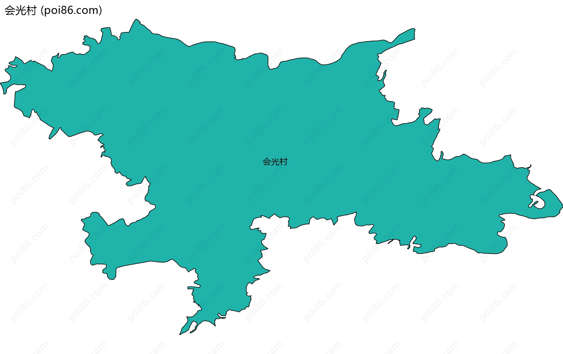 会光村边界地图