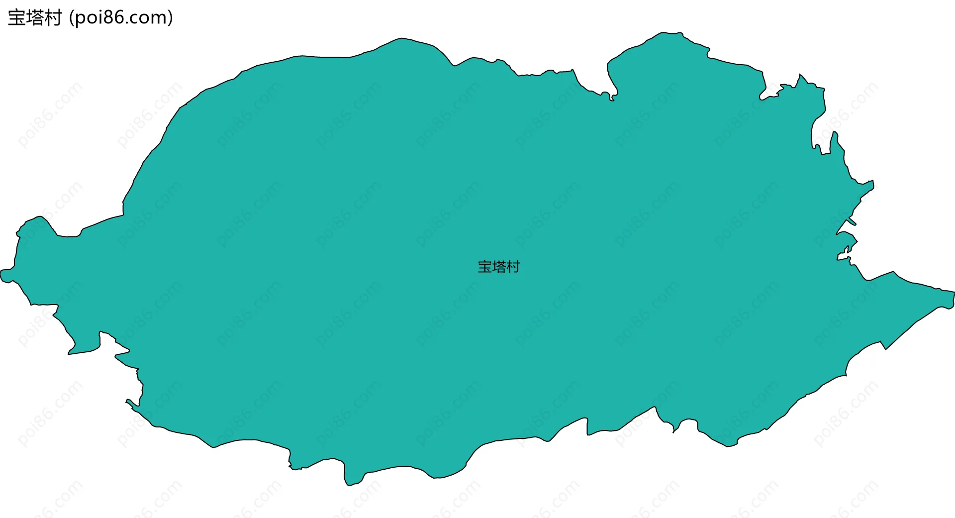 宝塔村边界地图