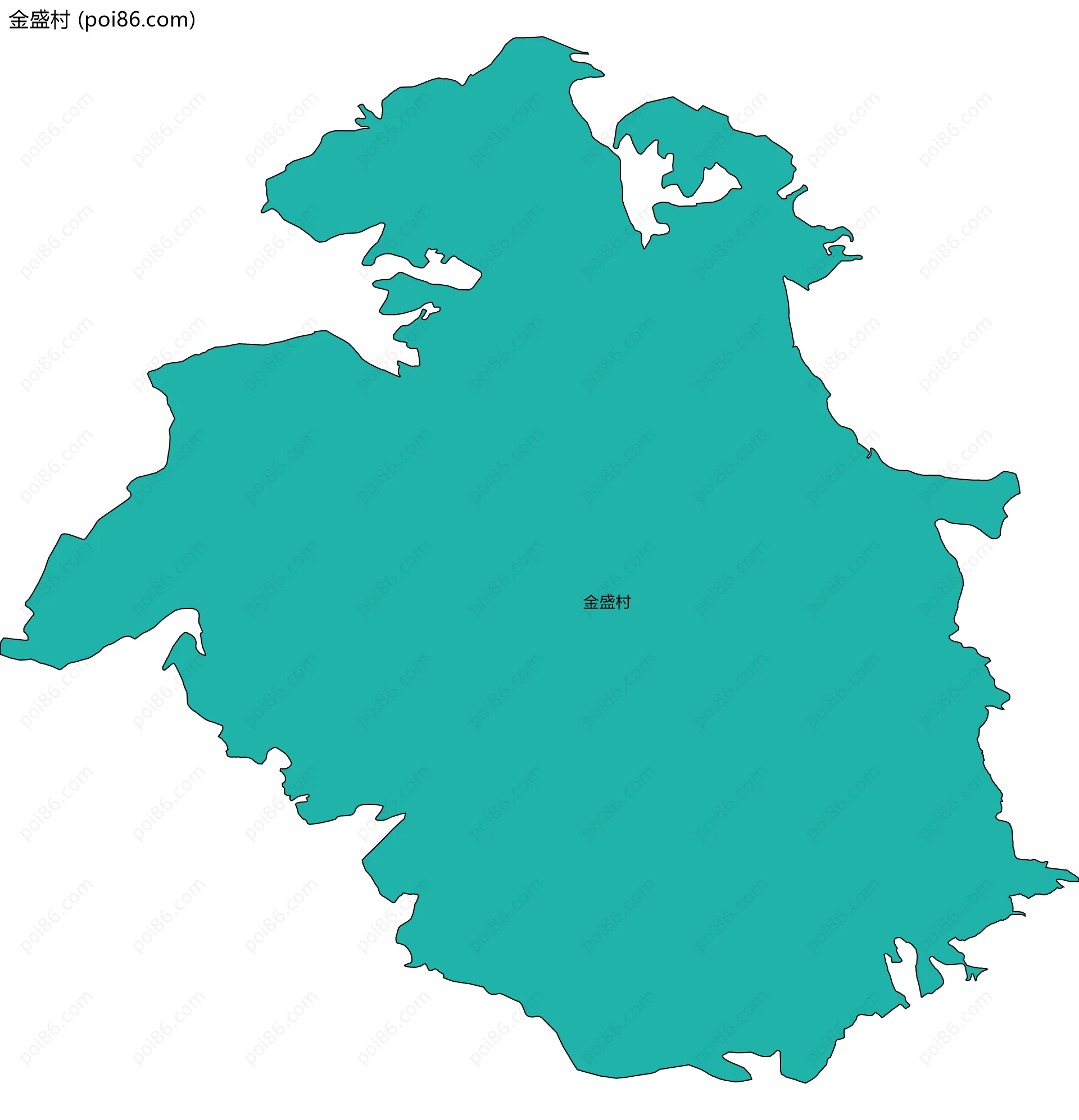 金盛村边界地图