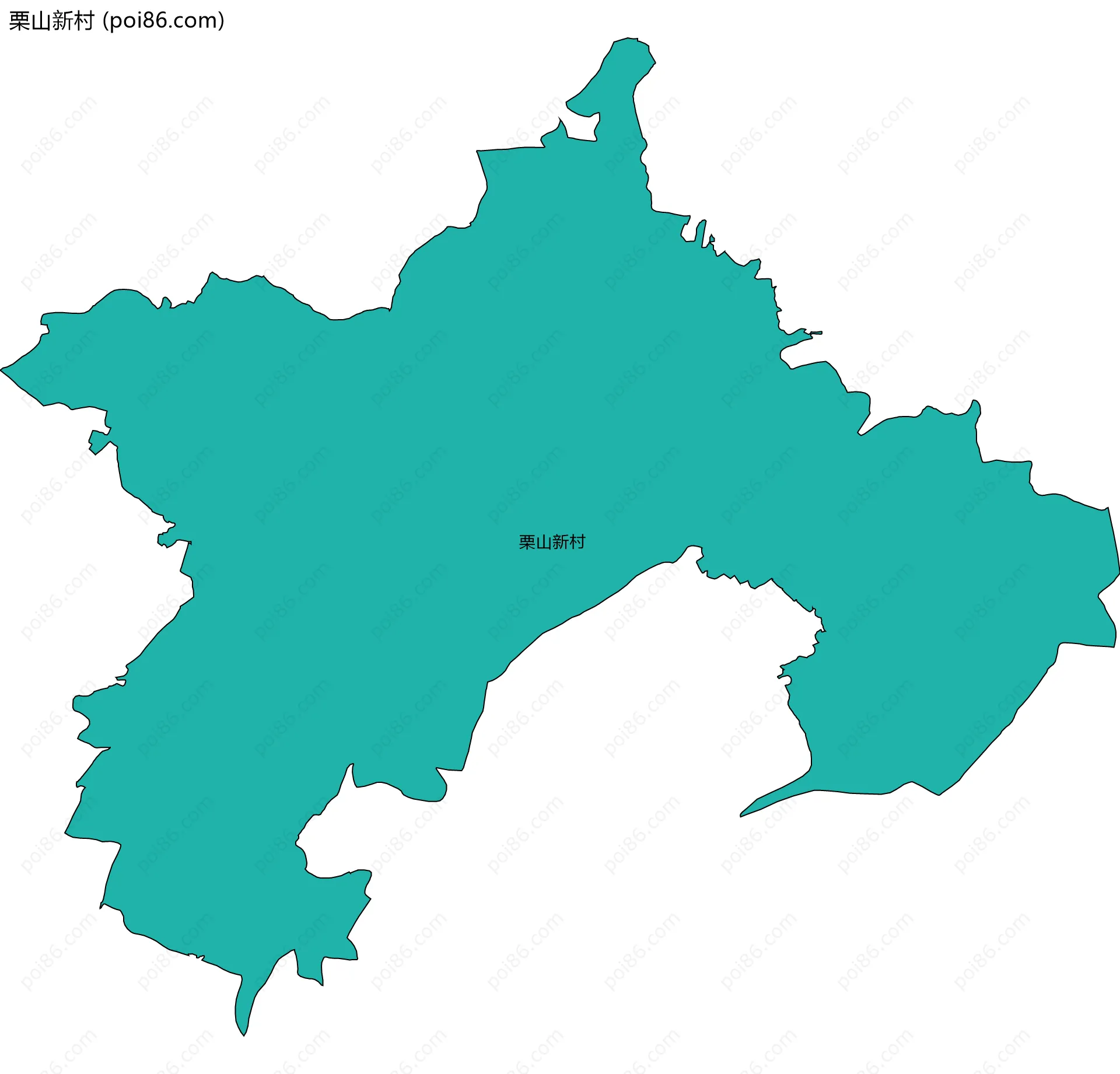 栗山新村边界地图