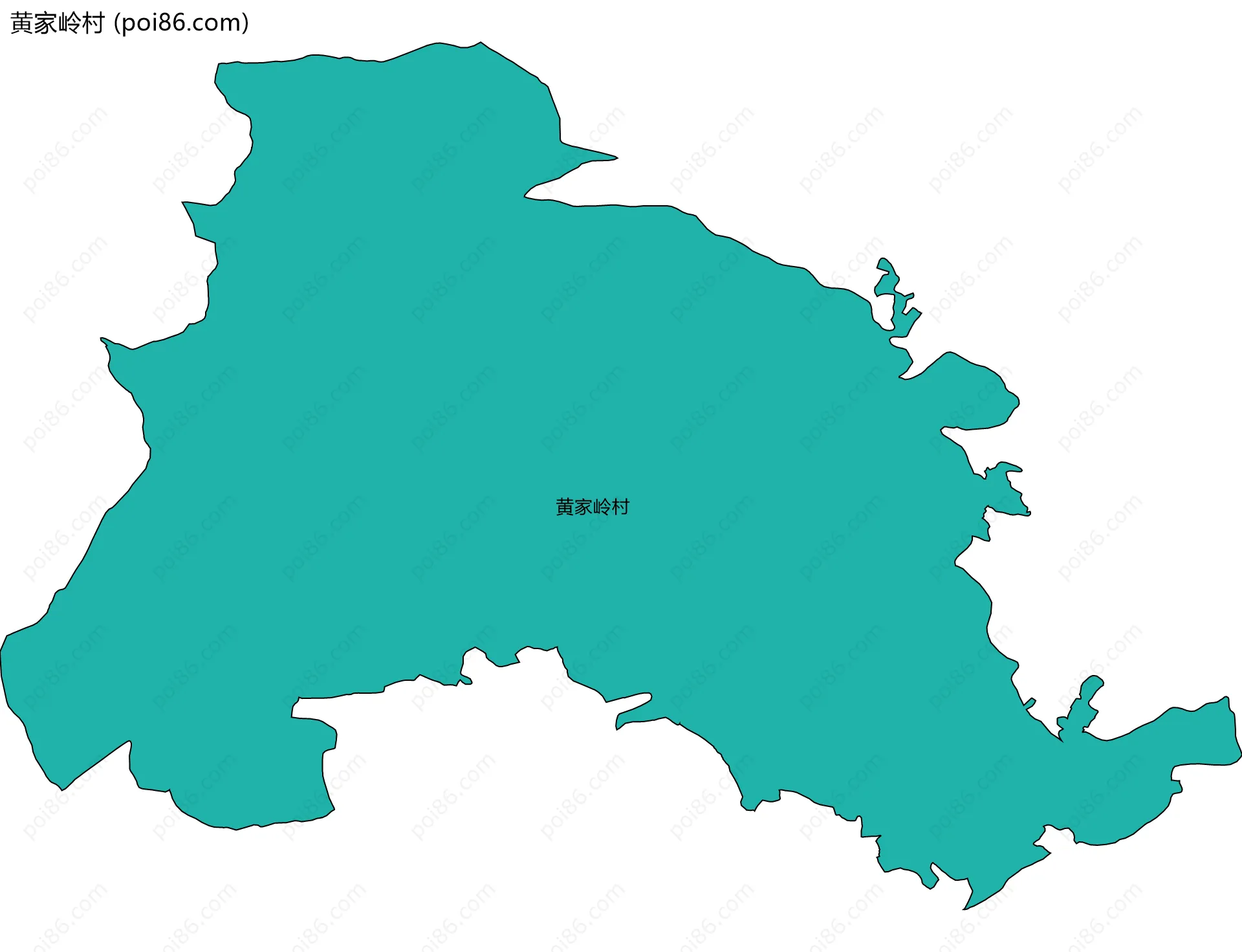 黄家岭村边界地图