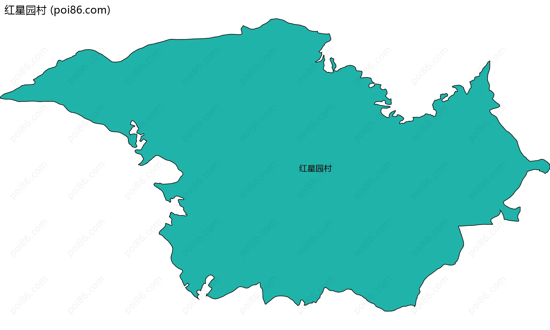 红星园村边界地图
