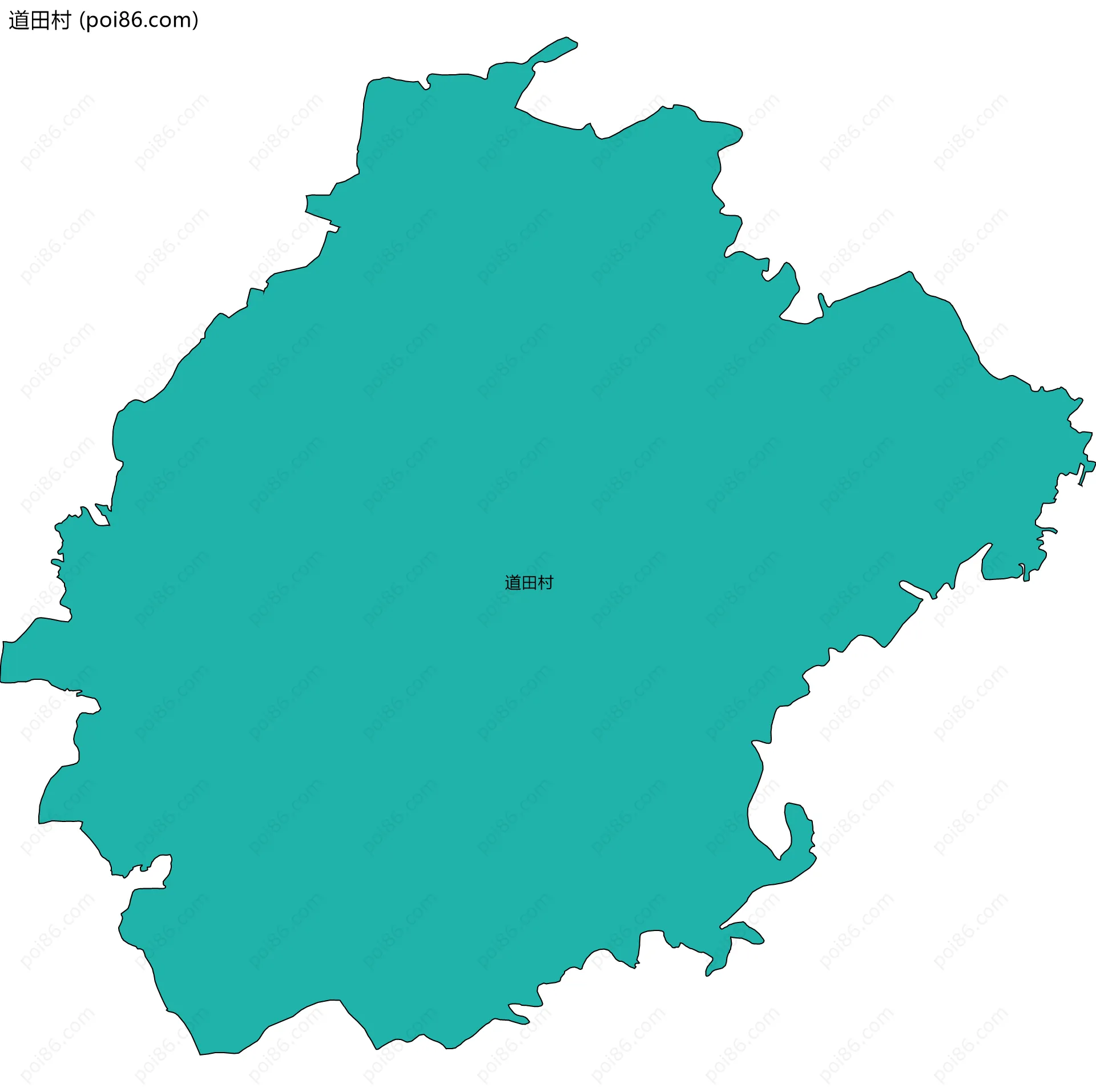 道田村边界地图