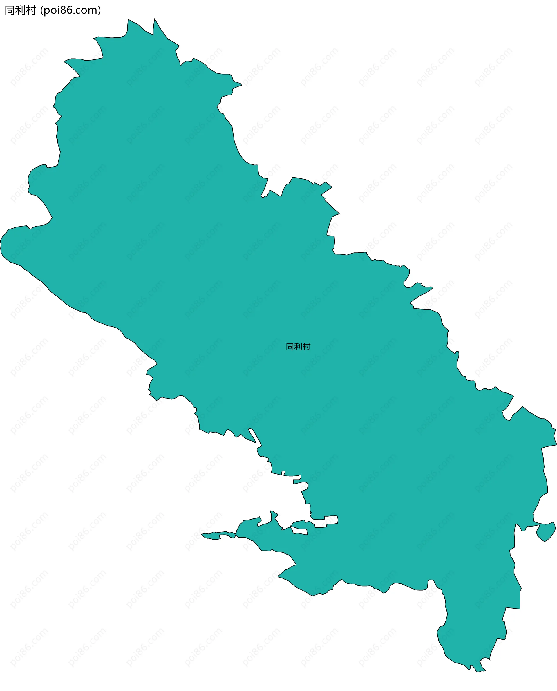 同利村边界地图
