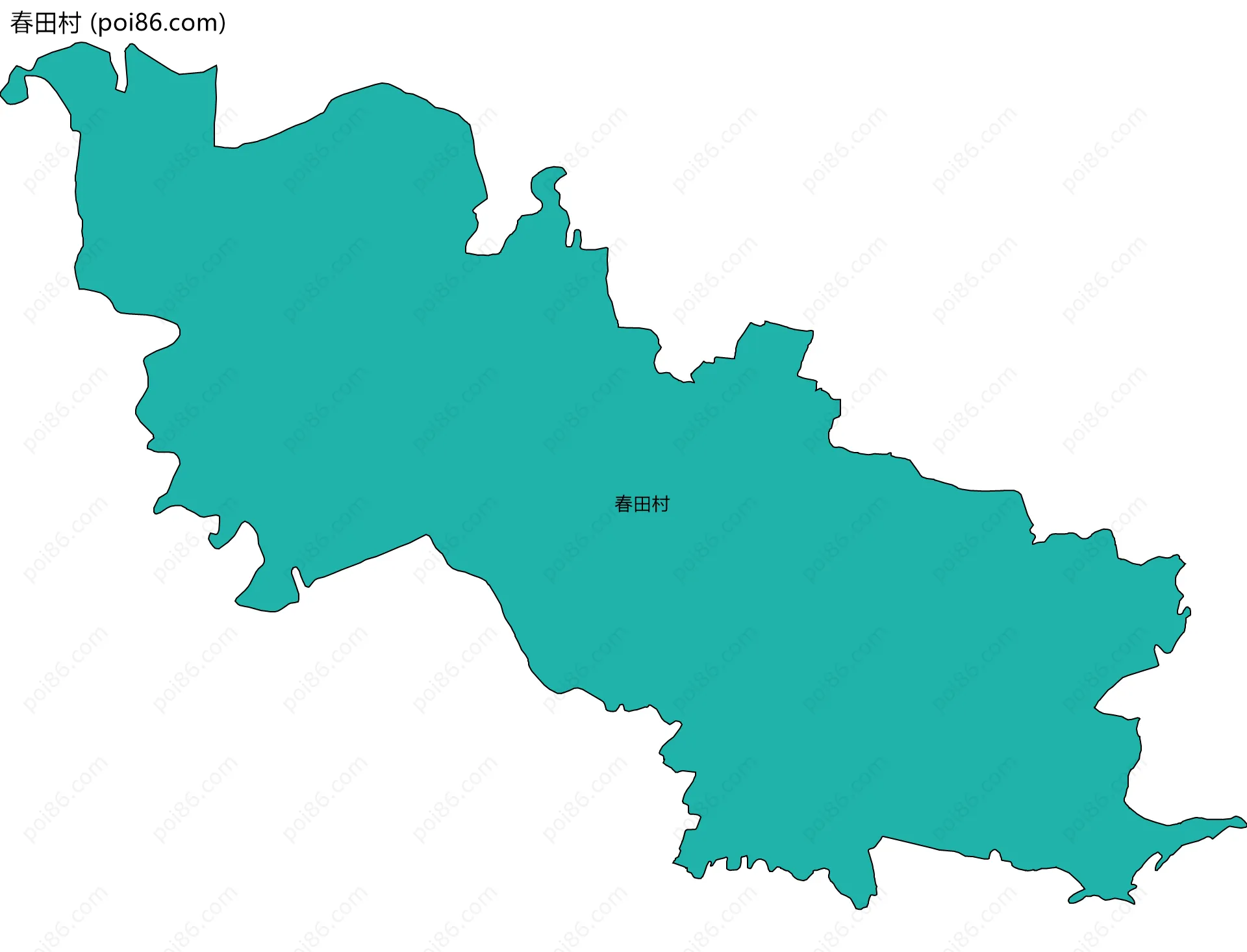 春田村边界地图