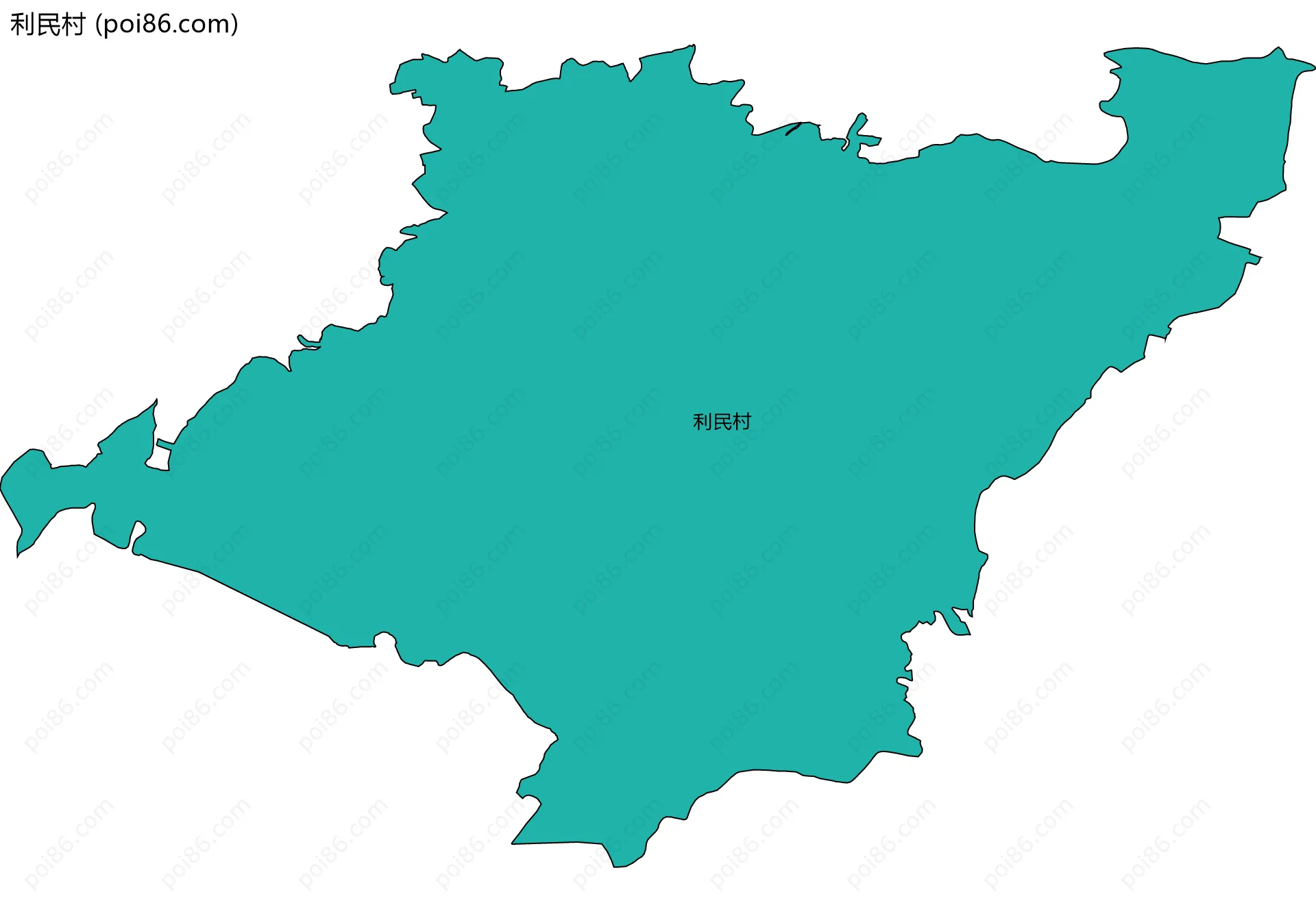 利民村边界地图