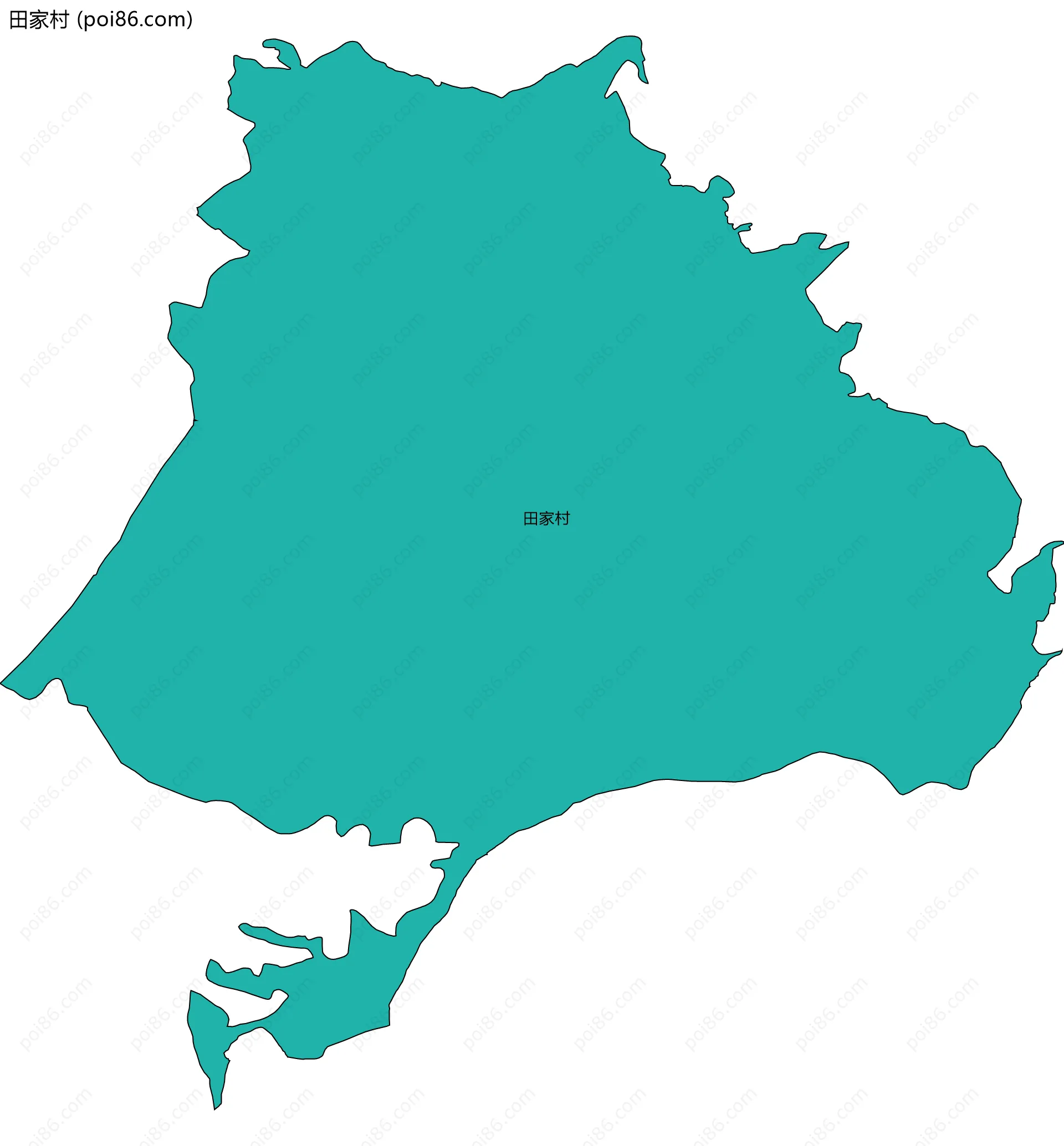 田家村边界地图