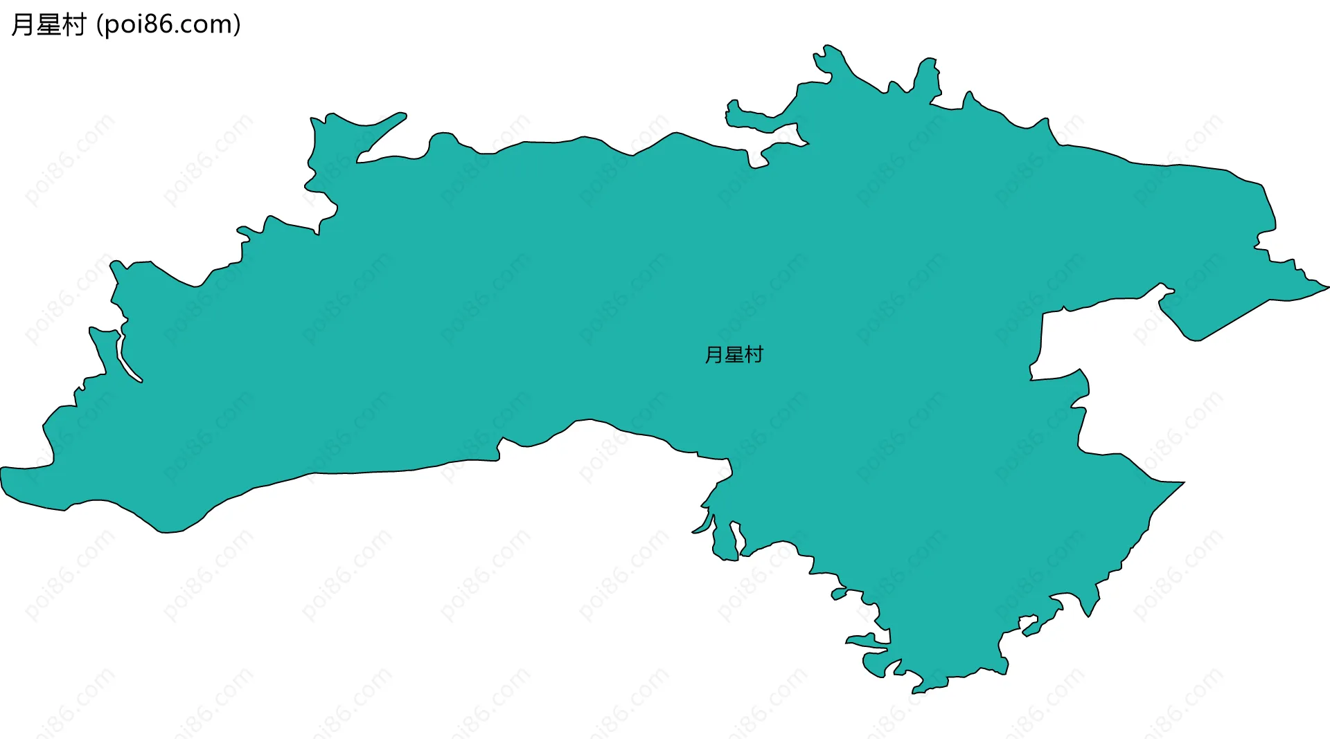 月星村边界地图