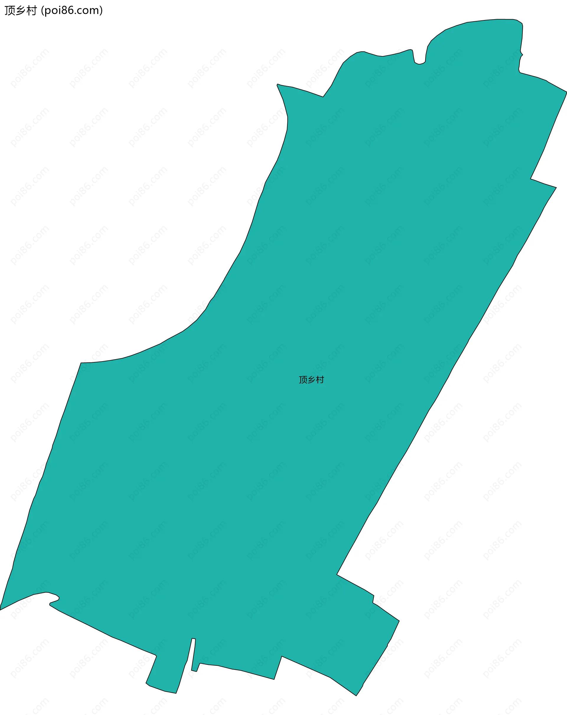 顶乡村边界地图