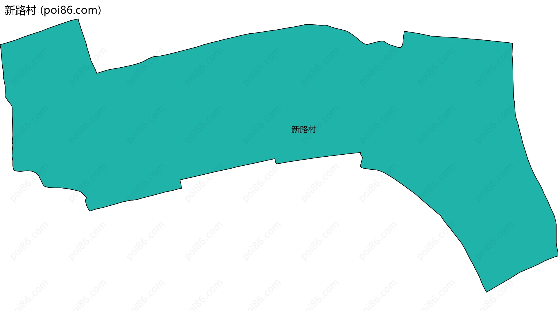 新路村边界地图