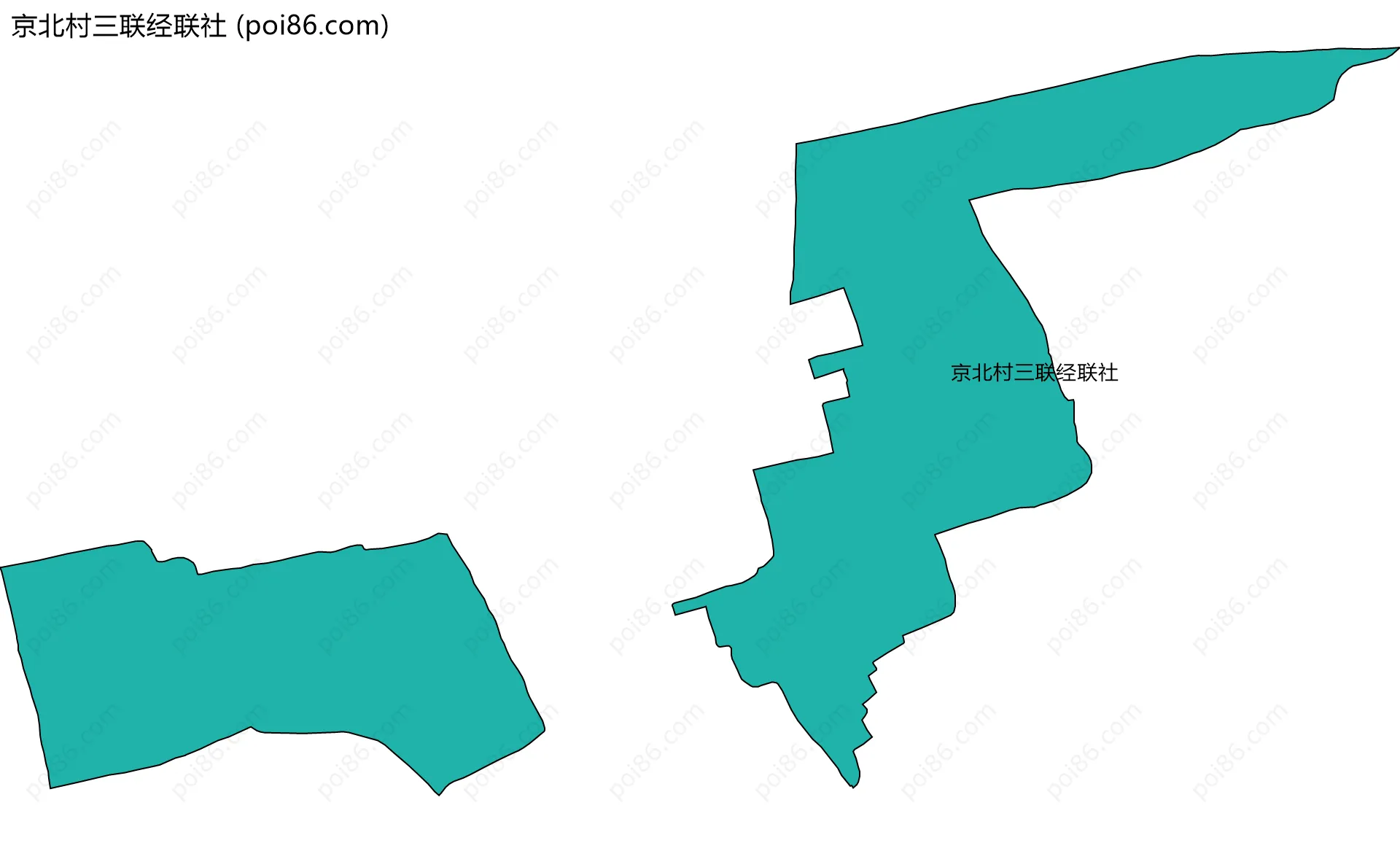 京北村三联经联社边界地图