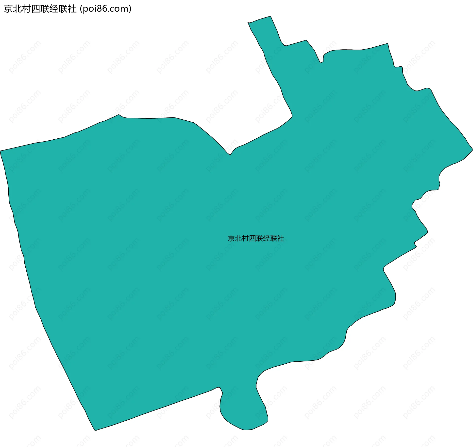 京北村四联经联社边界地图