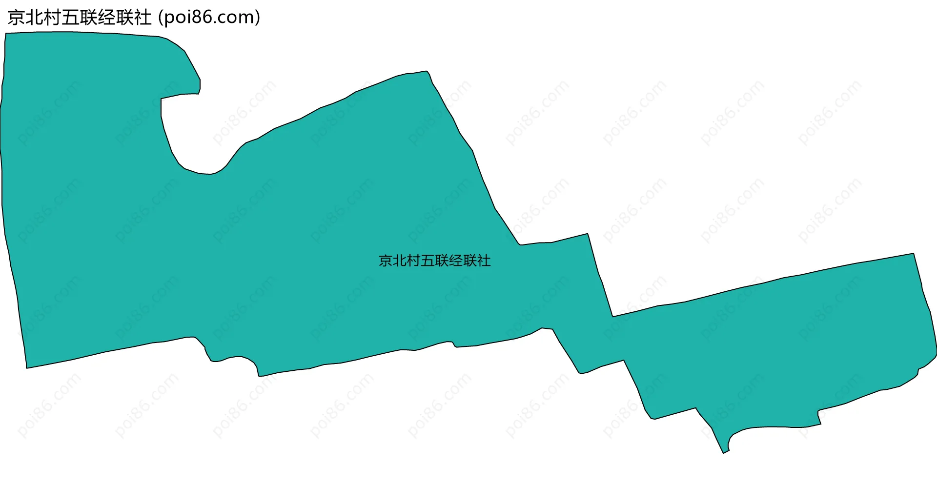 京北村五联经联社边界地图