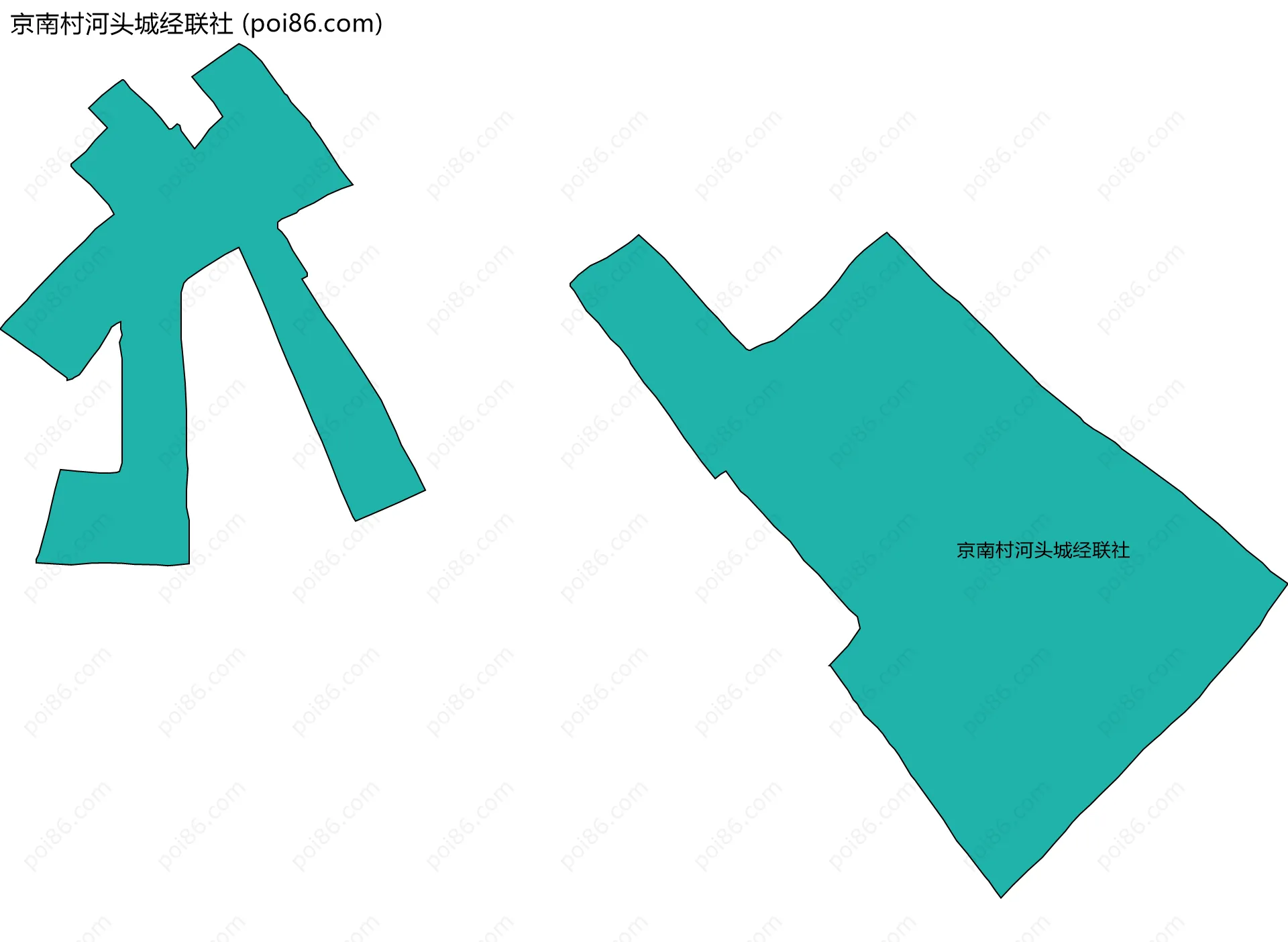 京南村河头城经联社边界地图