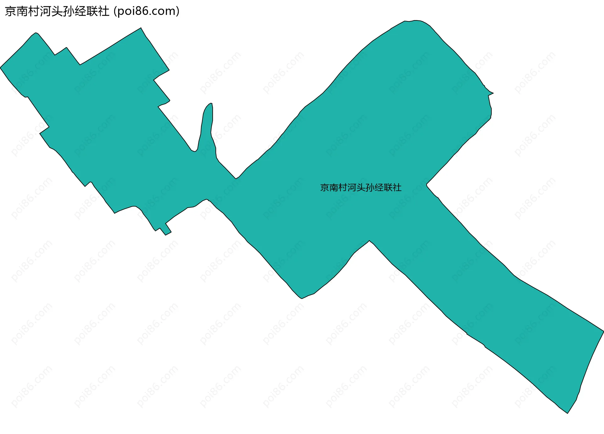 京南村河头孙经联社边界地图