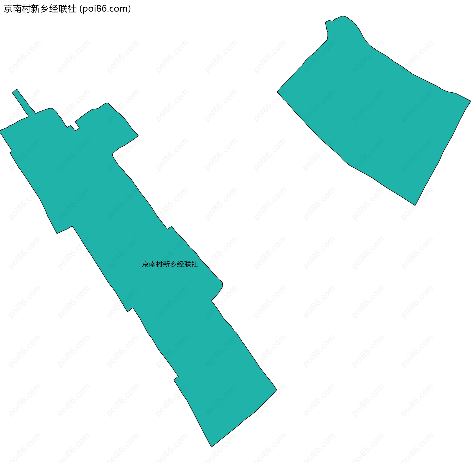 京南村新乡经联社边界地图